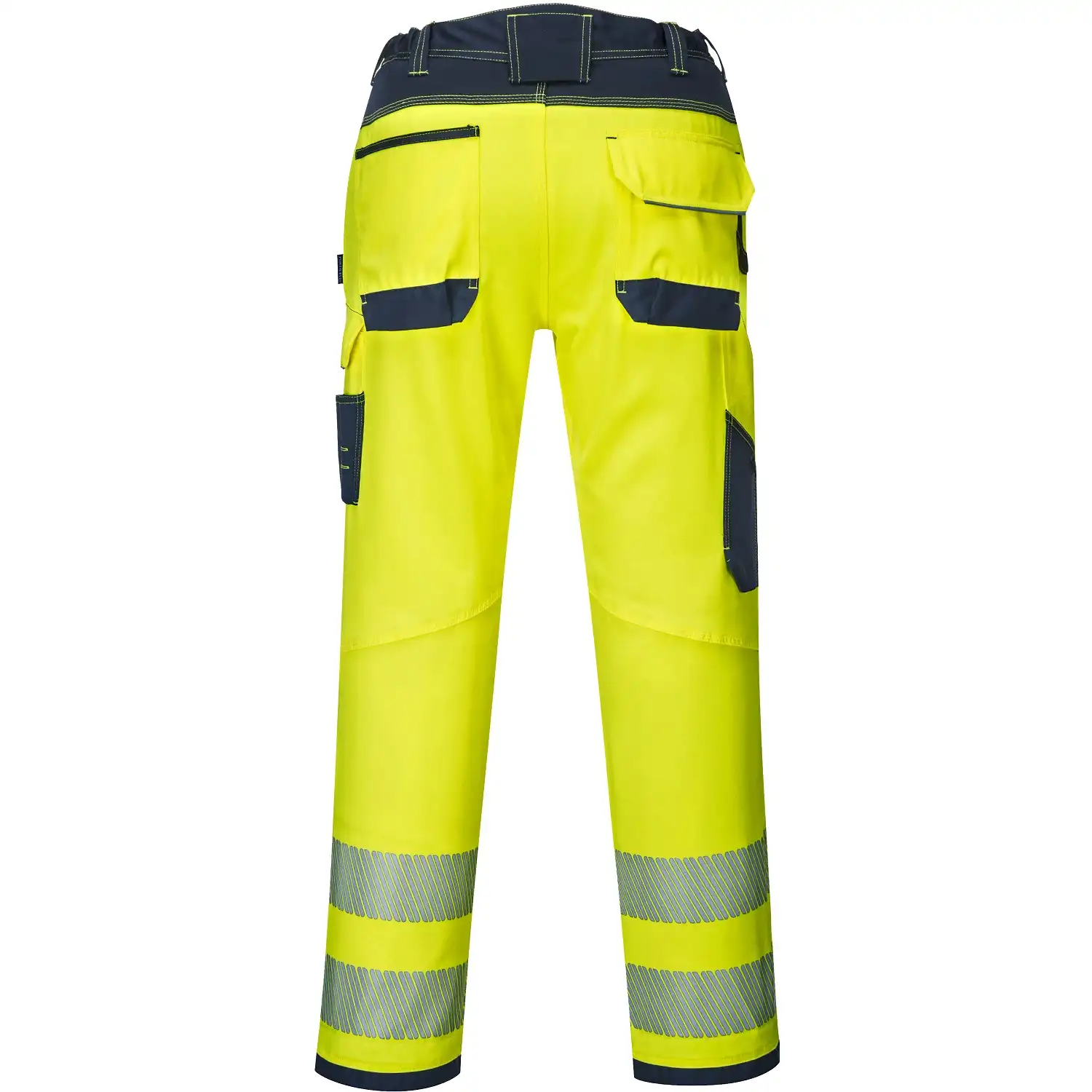 Warnschutz Bundhose "PW340" PW3 in gelb/marine, 28 kurz (EU 44 kurz) - Thumbnail 2