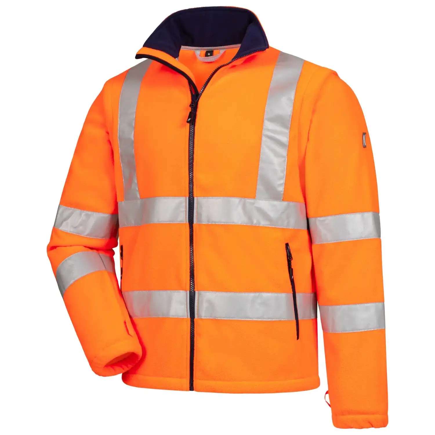 Warnschutz Fleeejacke "MOTION TEX VIZ" in Orange, L - Thumbnail 1