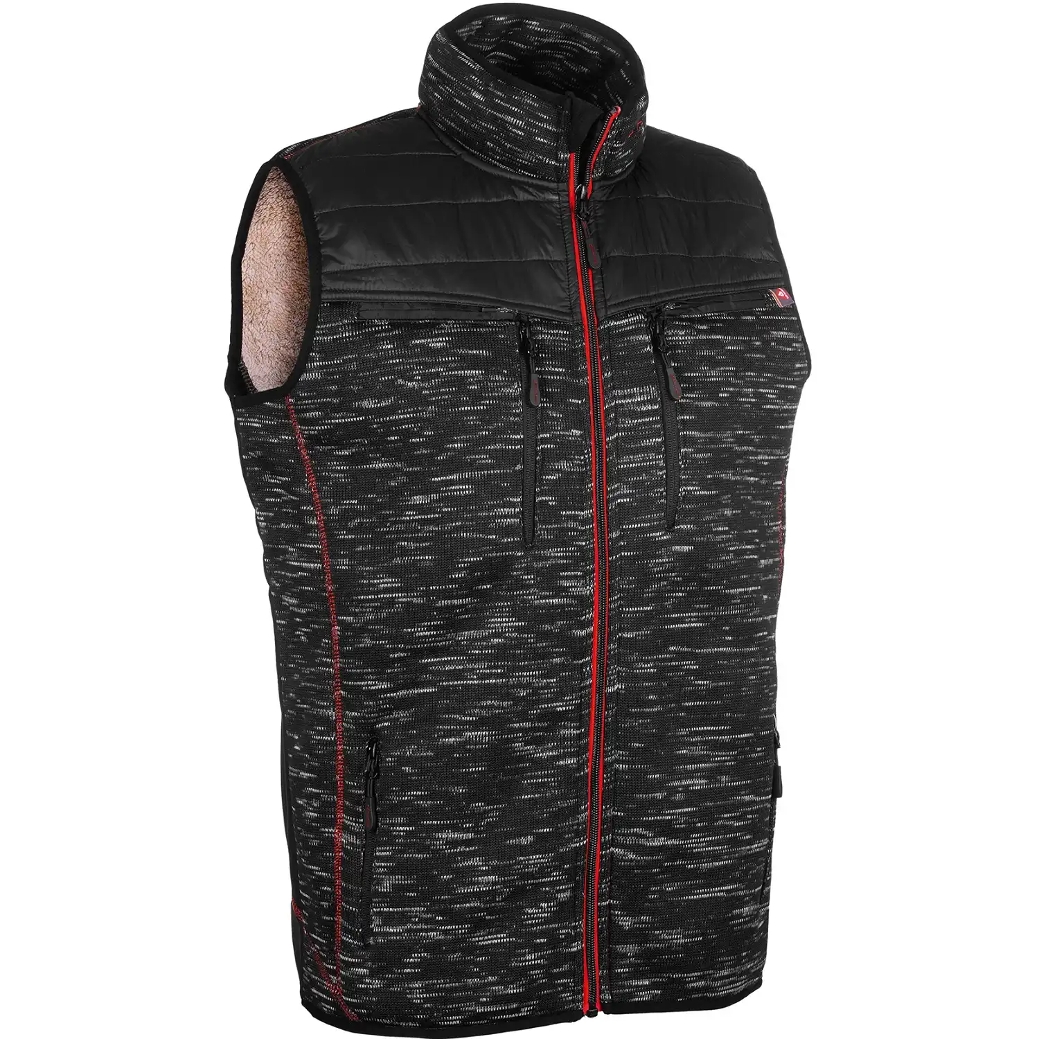 Strickweste "INUIT TEDDY" in dark-melange, XS - Thumbnail 1