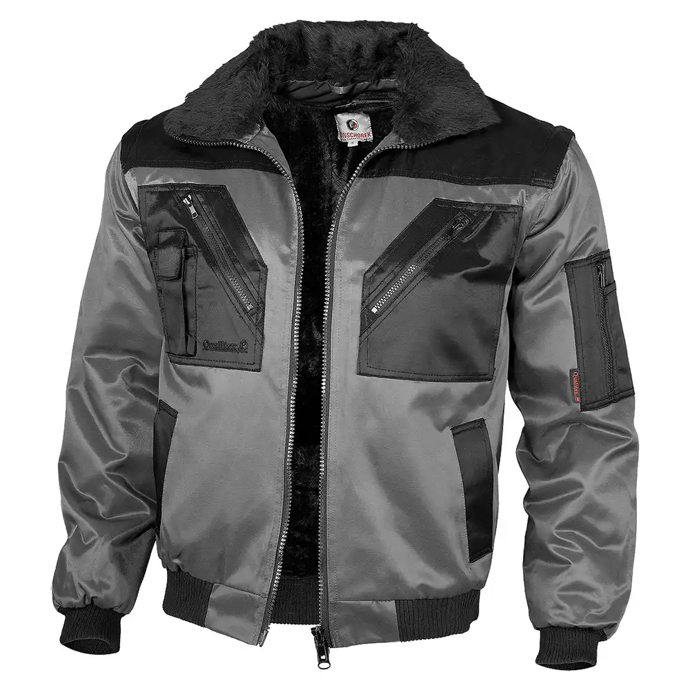 Pilotenjacke 4in1 mehrfarbig in grau/schwarz, L - Bild 1