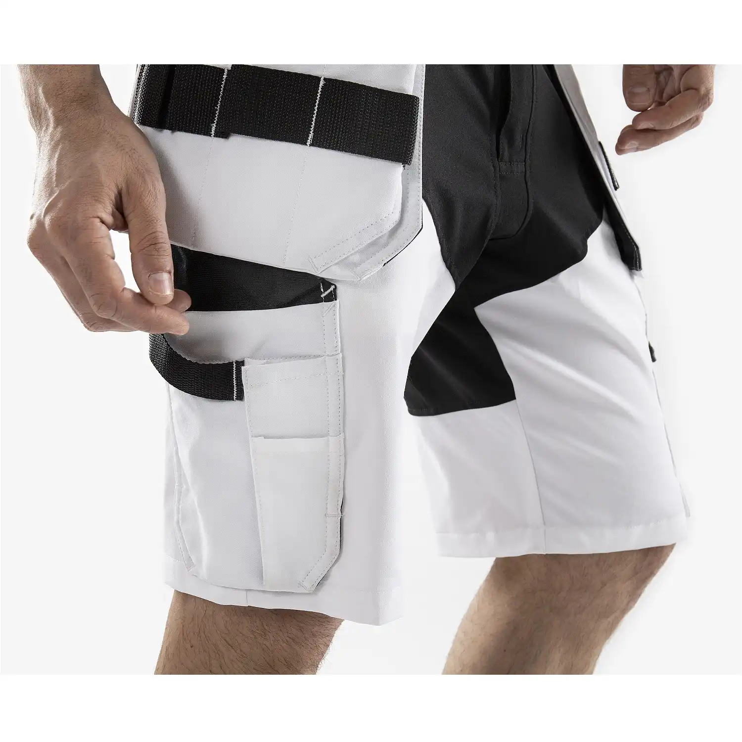 Maler Stretch Handwerkershorts "2762 LWS" weiß in C58 - Thumbnail 4