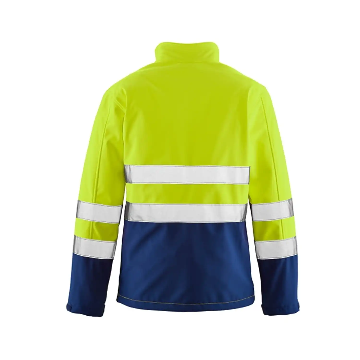 Warnschutzsoftshelljacke "PITTSBURGH" gelb/blau in 3XL - Thumbnail 2