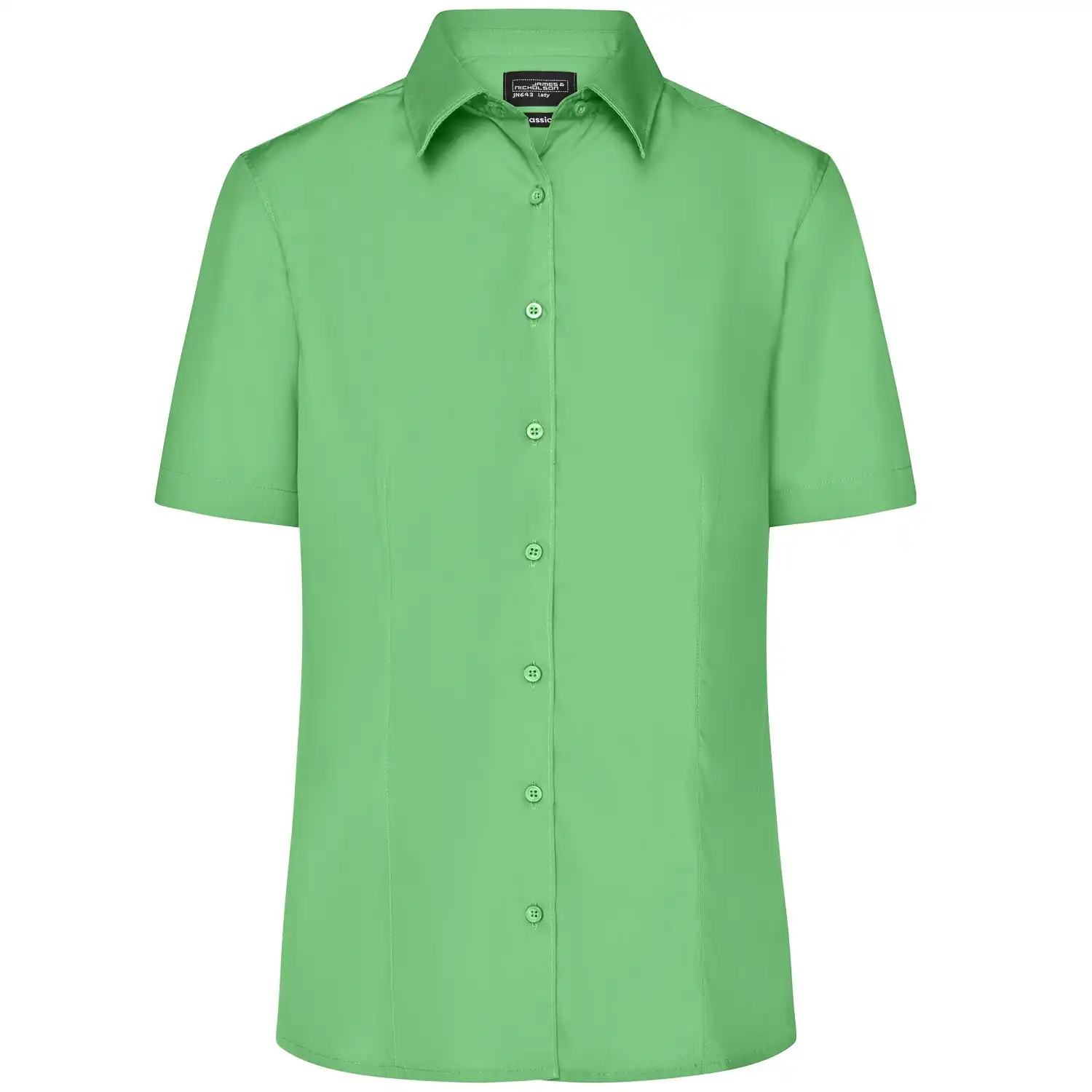Damen Business-Bluse kurzarm "JN643" in lime-green, 3XL - Thumbnail 1