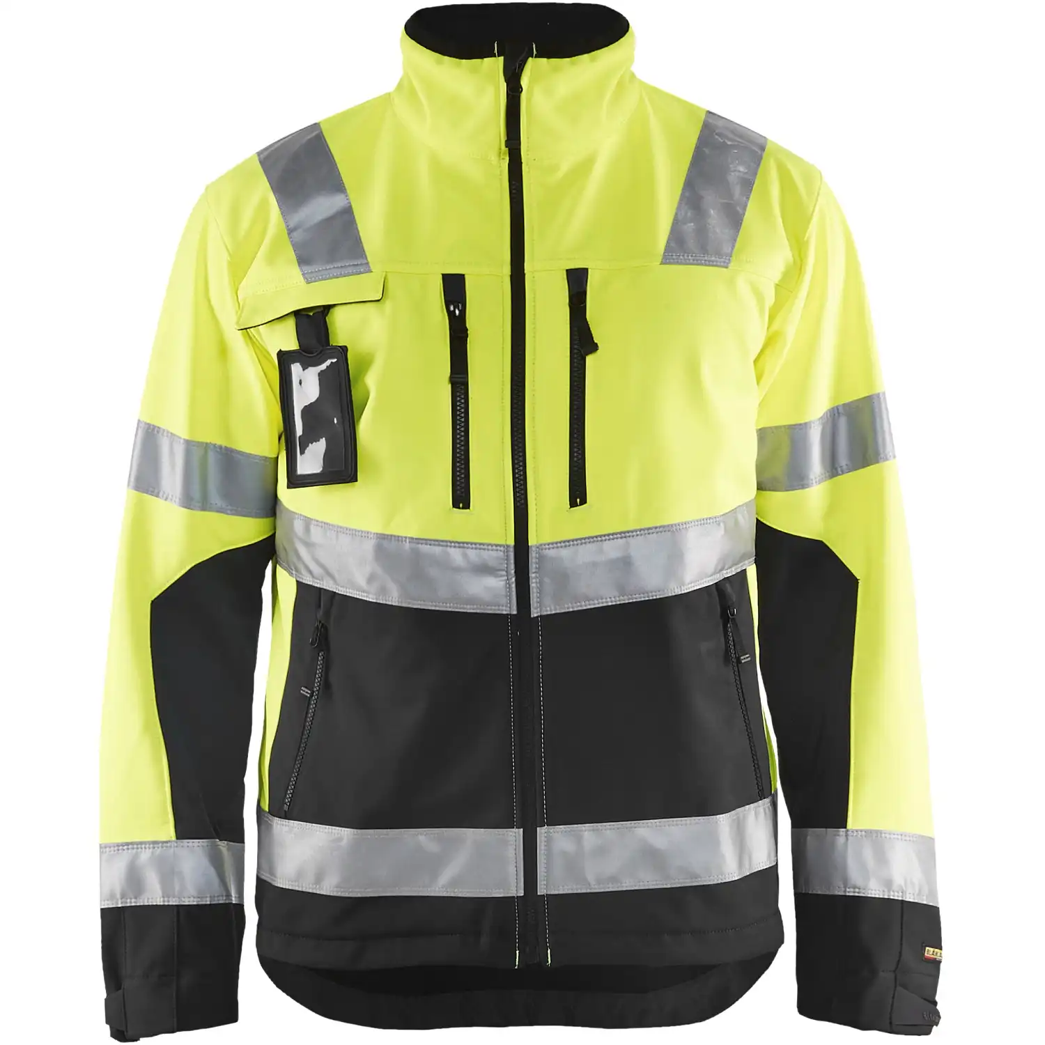 Warnschutz Softshelljacke "4900" in gelb/schwarz, 3XL - Thumbnail 1