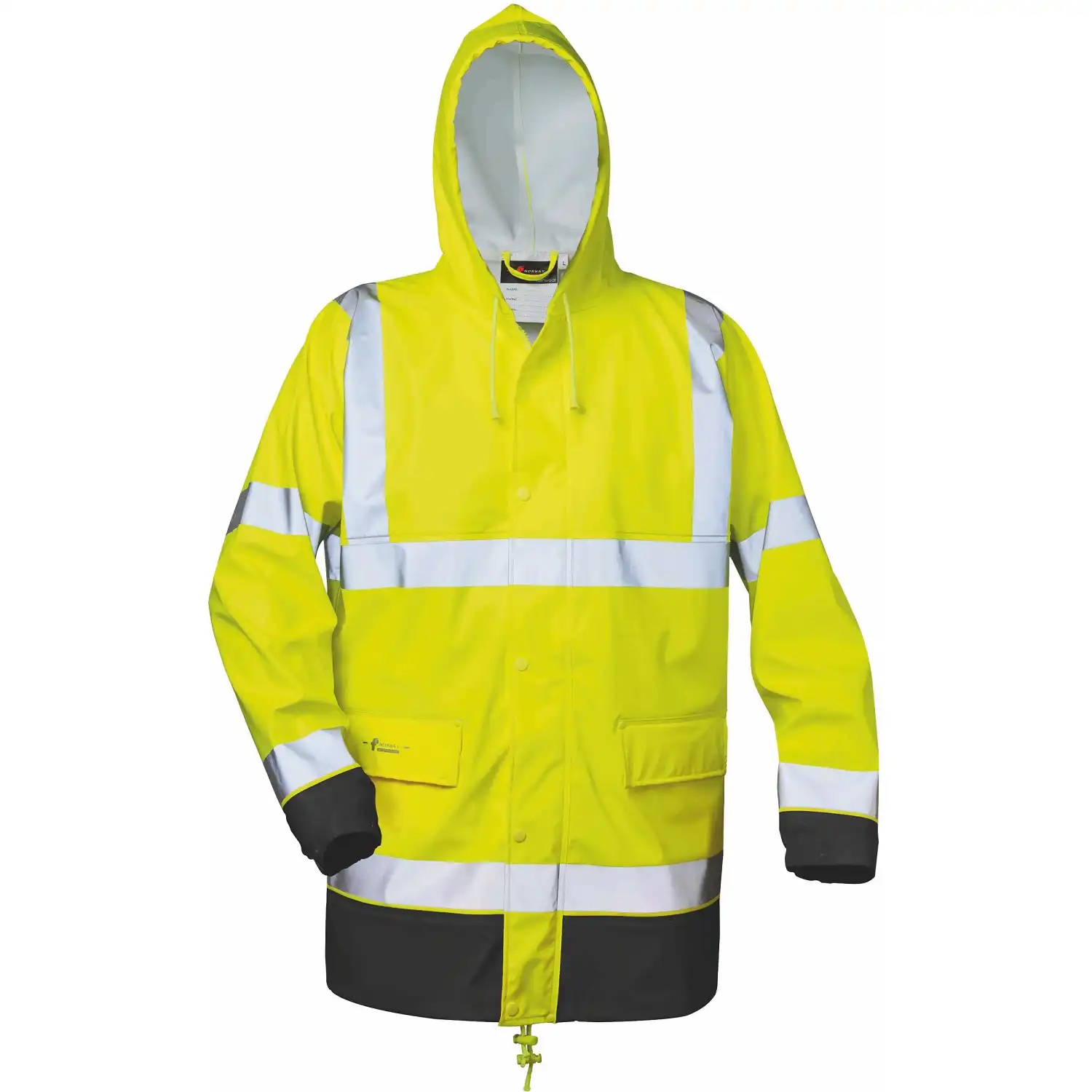 Warnschutz PU-Stretch-Regenjacke  in gelb/schwarz, S - Bild 1
