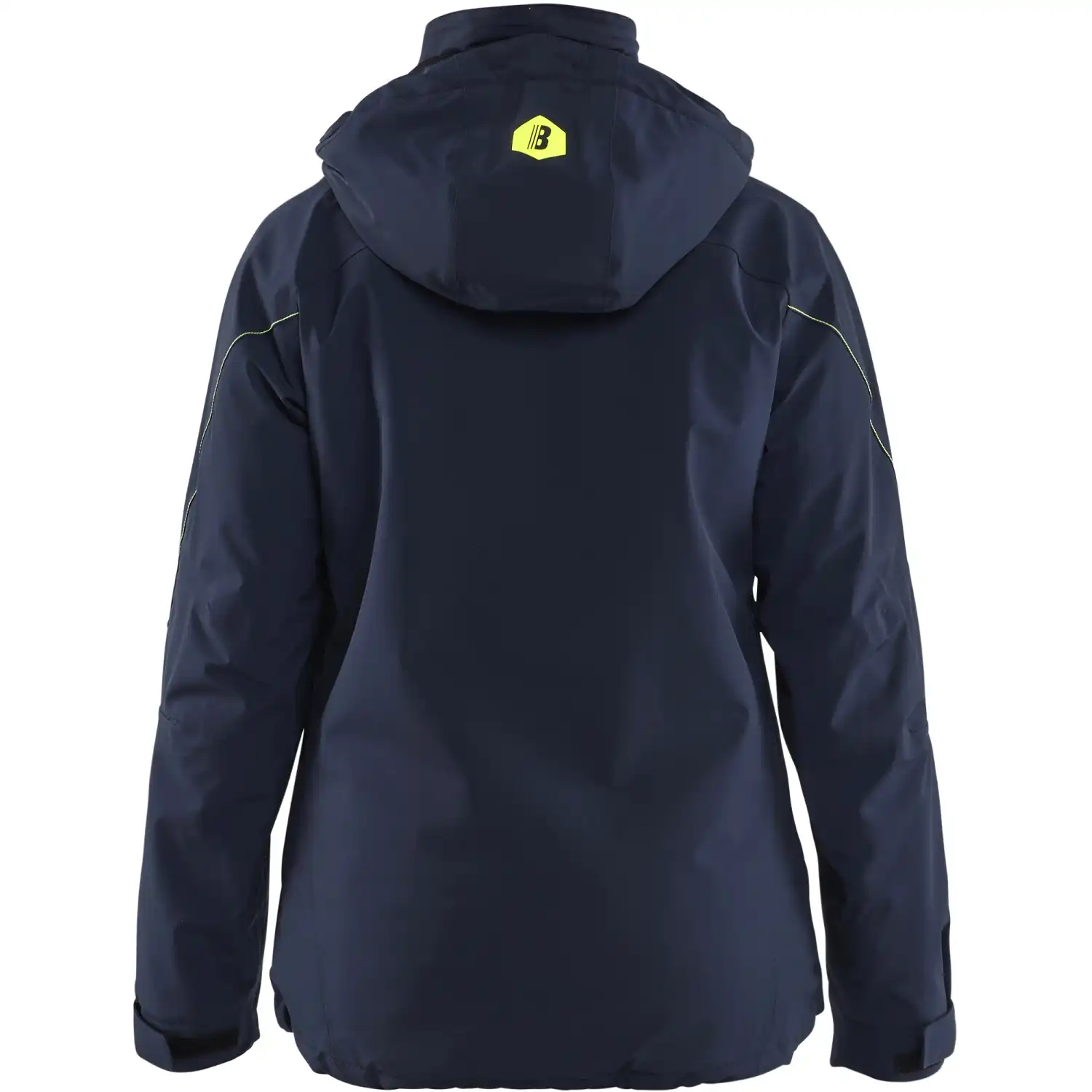 Damen Stretch Winterjacke "4408" in dunkelmarine/gelb, S - Thumbnail 2