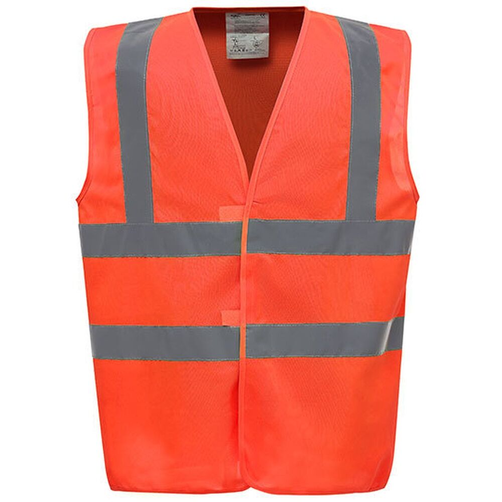 Warnschutz-Weste High-Vis 2-Bands "YK100" in Orange, L - Bild 1