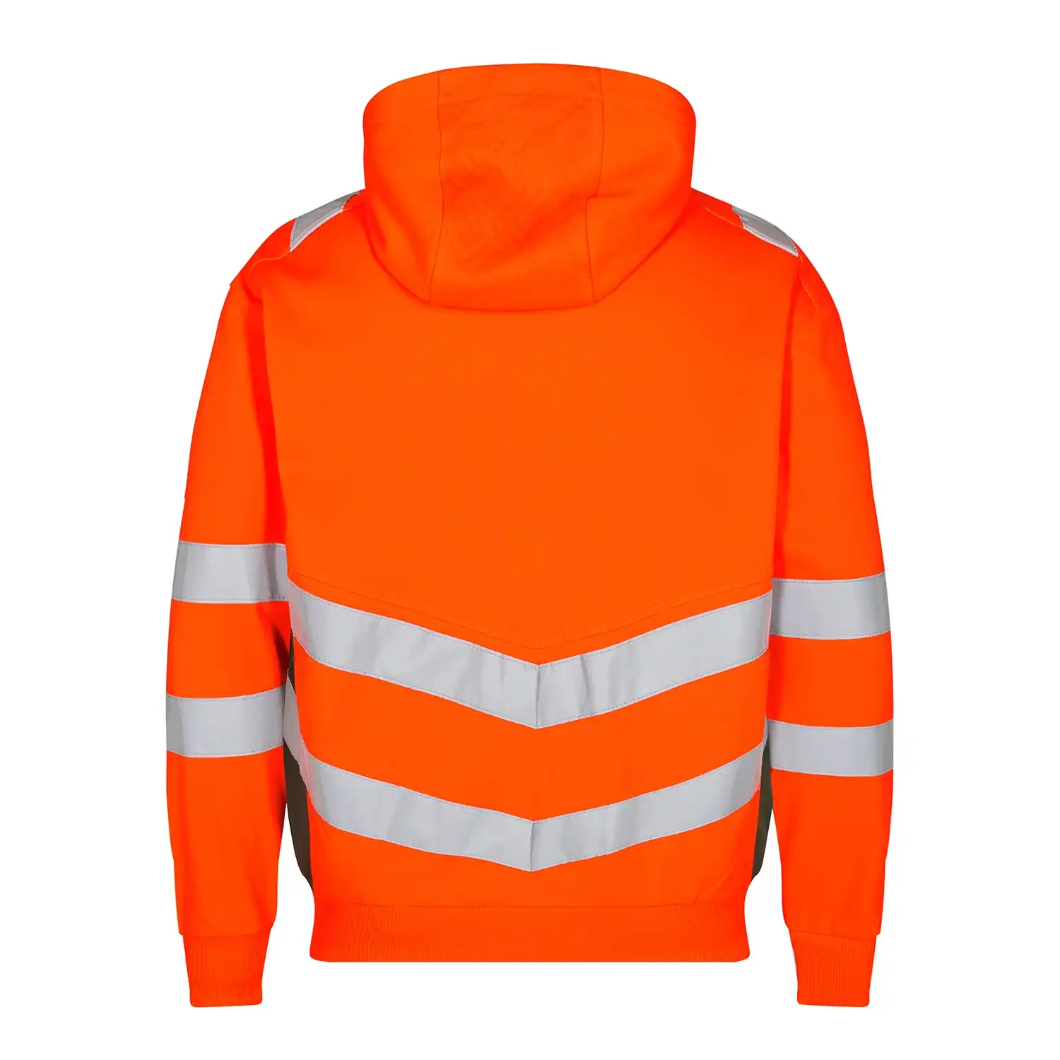 Warnschutz Kapuzen Sweatjacke "8025-241" Safety Kl. 2 in orange/grün, L - Bild 1