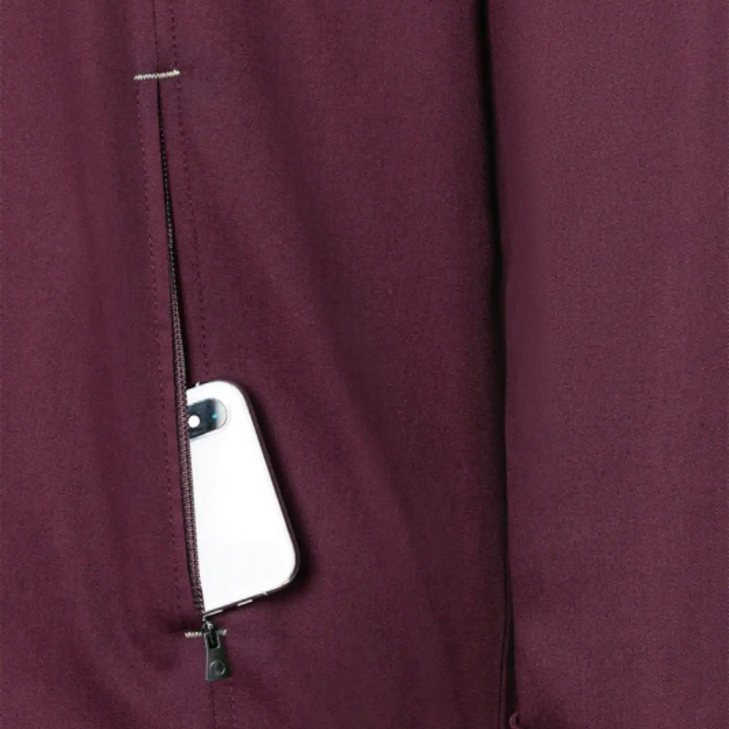 Herren Kochjacke "JM 35" in aubergine, 48 - Thumbnail 6
