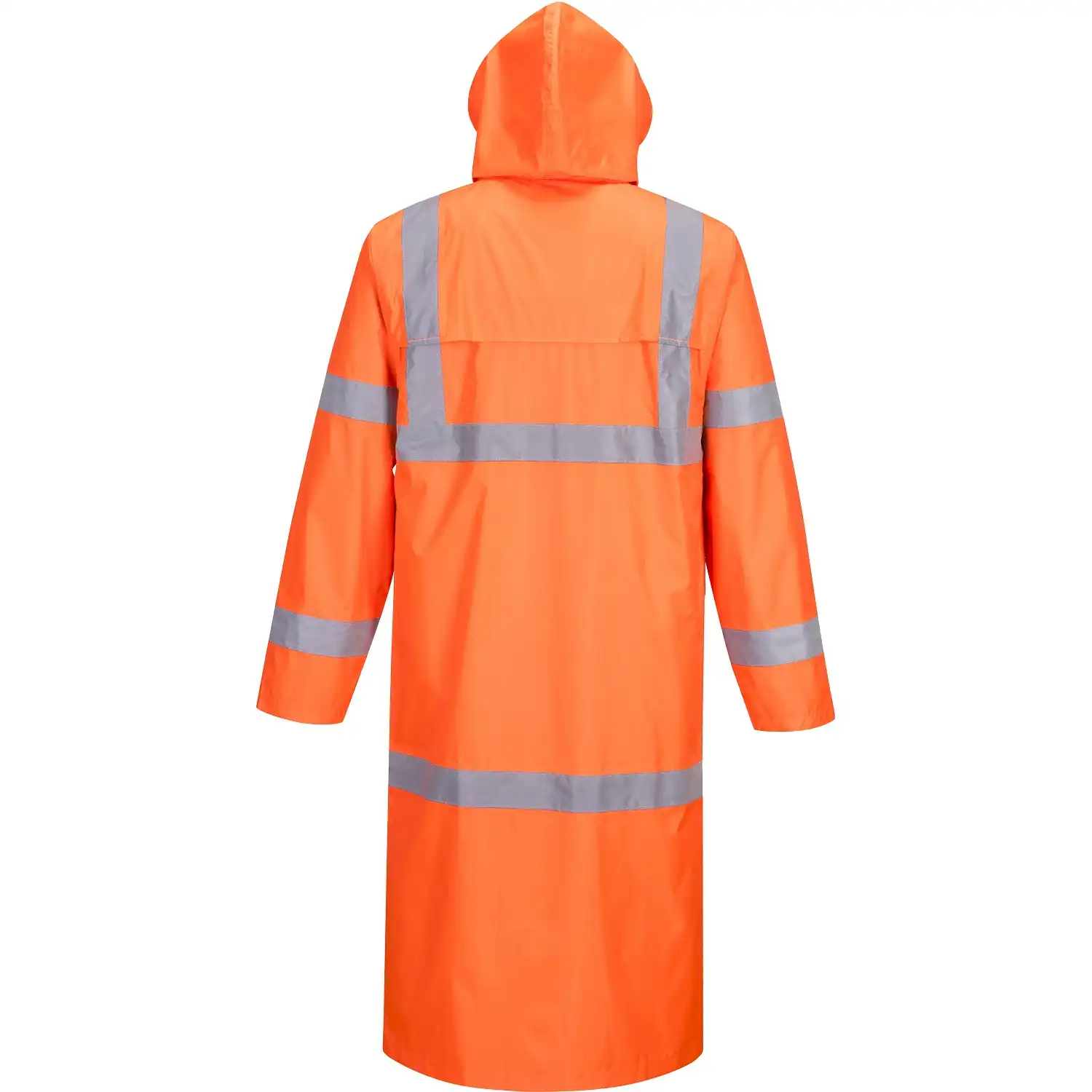 Warnschutz PVC-Regenmantel "H445" 122cm in Orange, L - Thumbnail 2