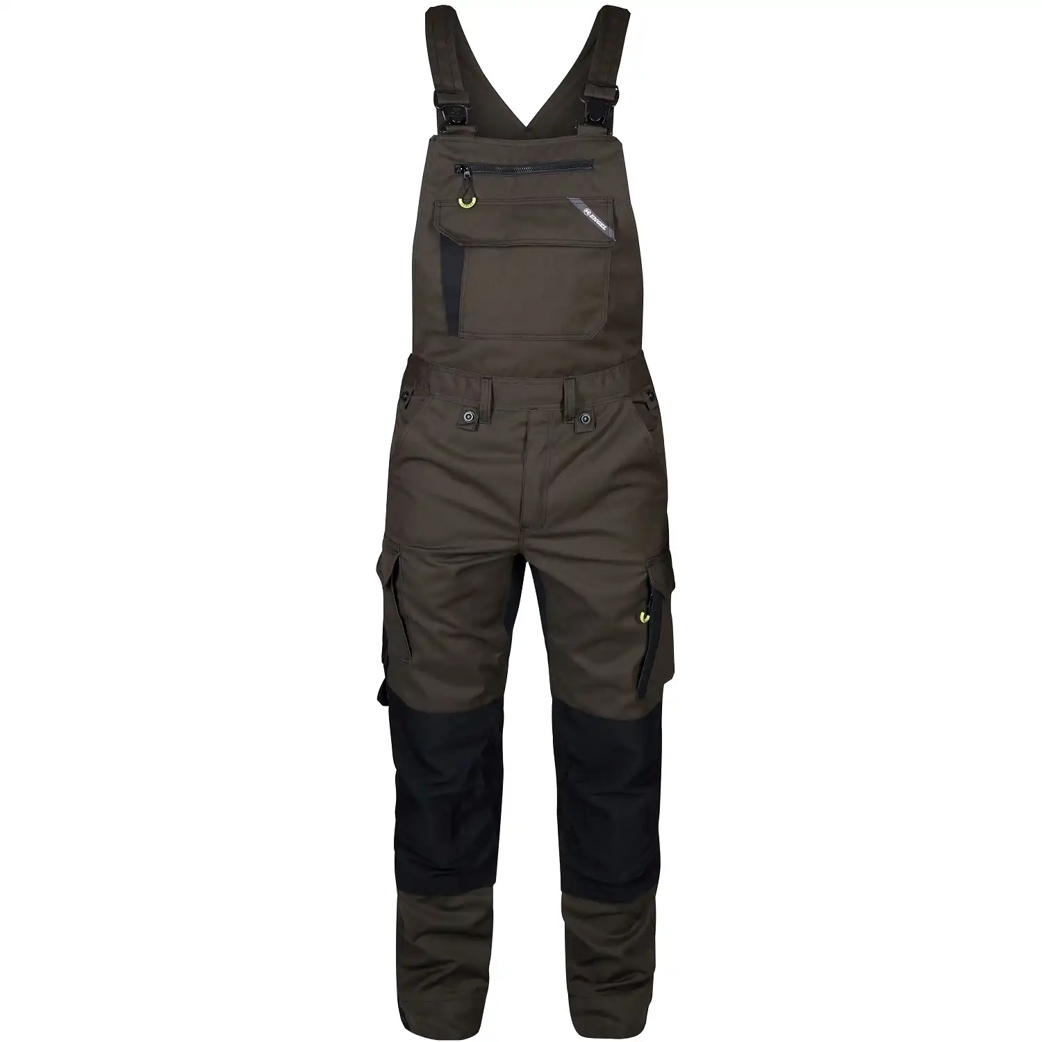 Stretch Handwerker Latzhose "3362-740" X-treme 250 g/m² in forest green/schwarz, 42 - Bild 1