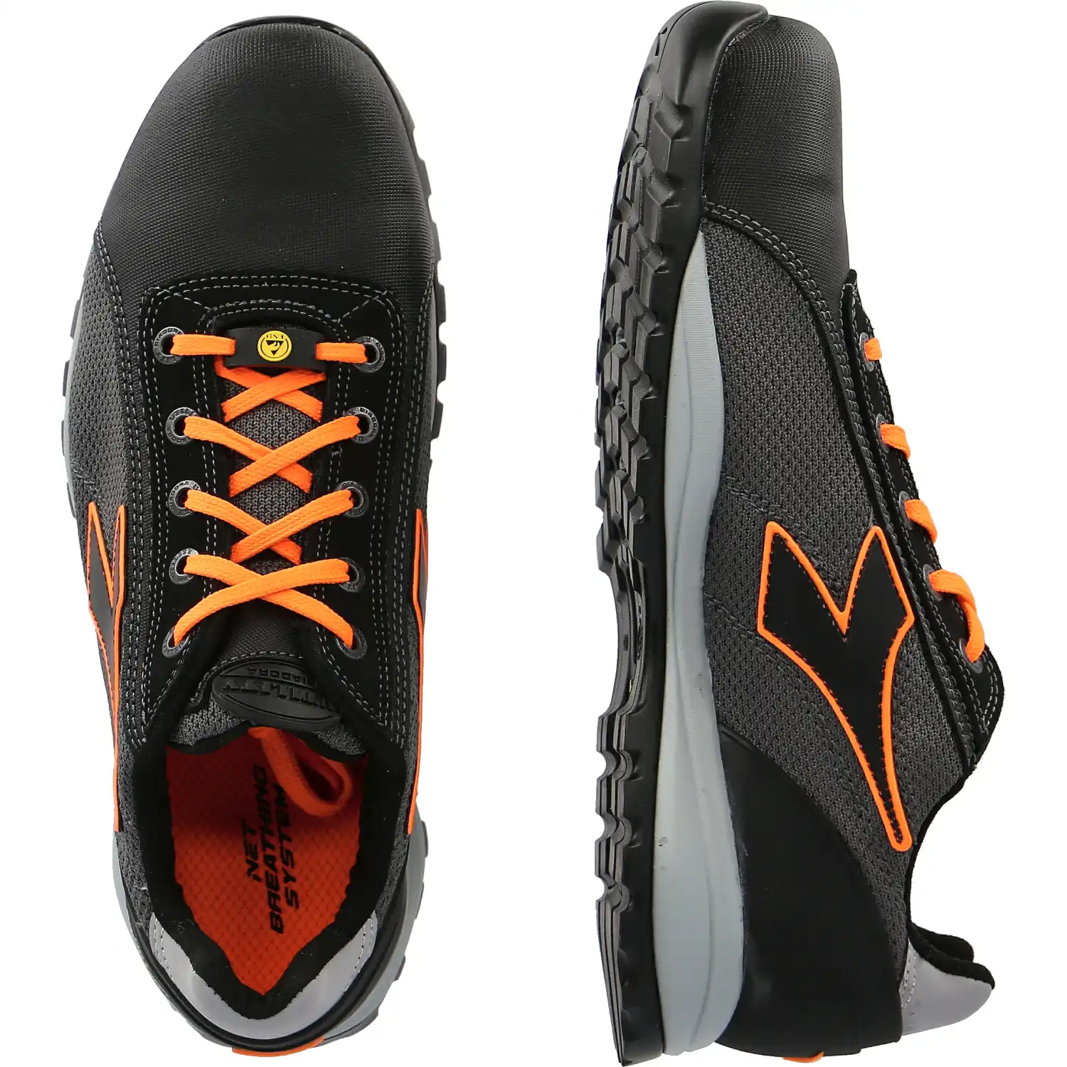 Sicherheitshalbschuhe S1PL "GLOVE NET LOW PRO" asphalt/orange in 43 - Thumbnail 2