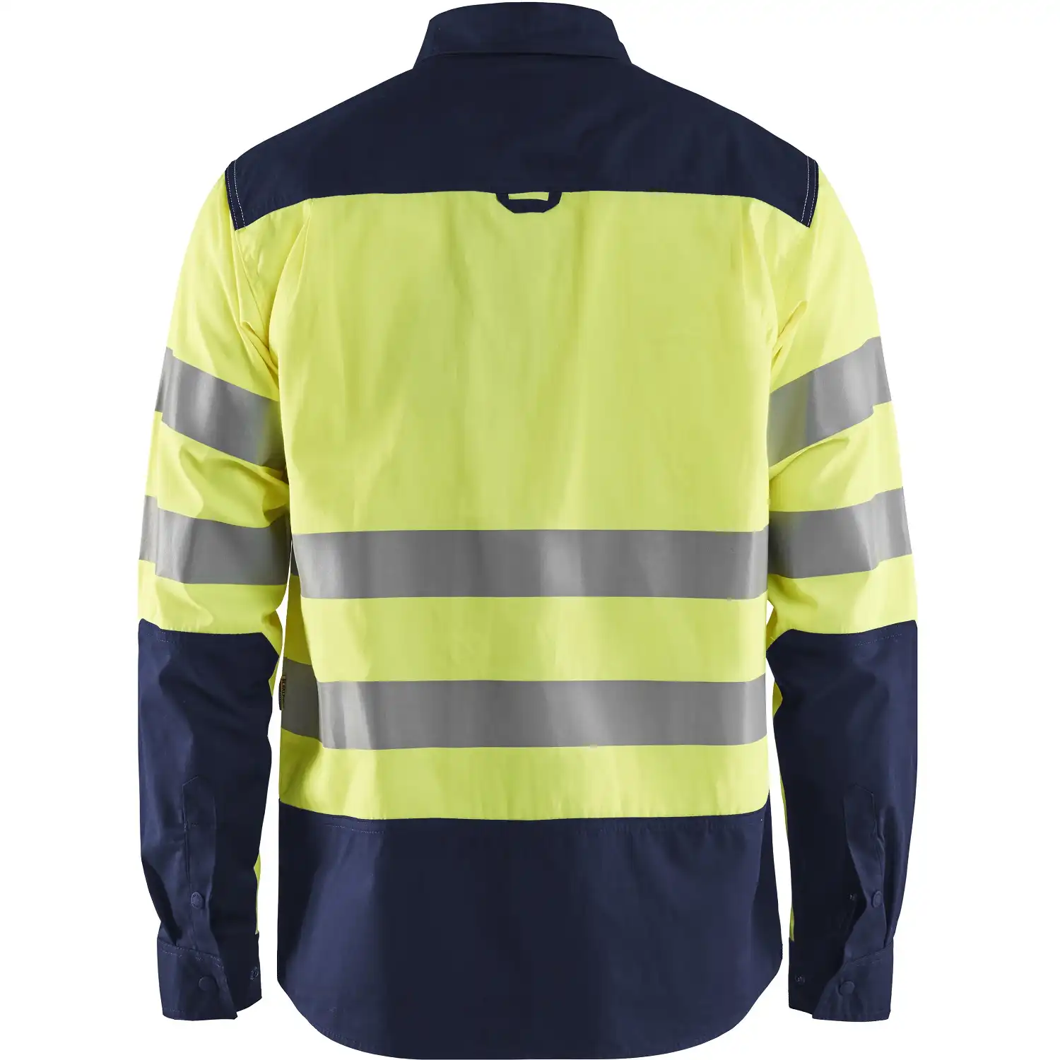 Warnschutz Arbeitshemd "3255" in gelb/marine, 3XL - Thumbnail 2