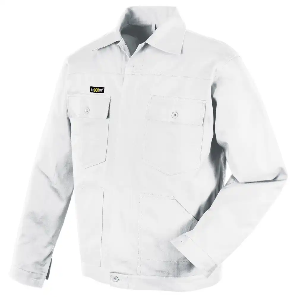 Bundjacke "BASIC" Baumwolle 290g/m² in L, Weiß - Bild 1
