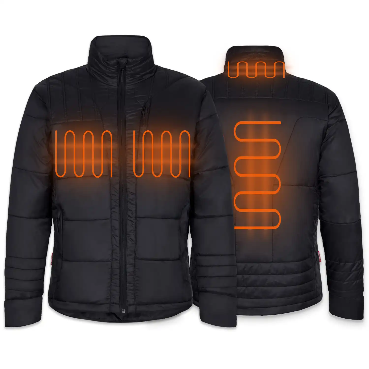 Beheizbare Steppjacke "1533-273" inkl. Powerbank schwarz in L - Thumbnail 3