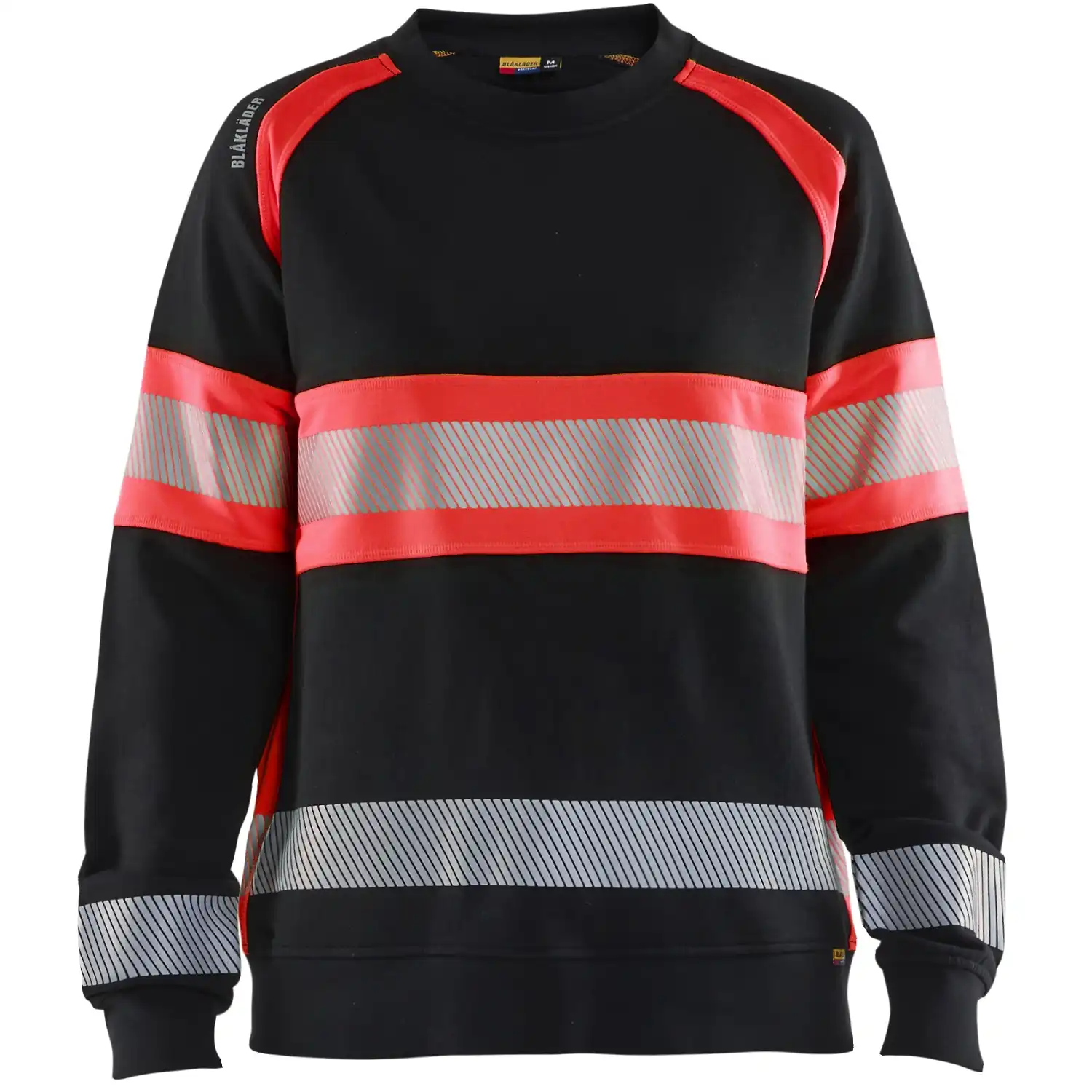 Damen Warnschutz Sweatshirt "3409" in schwarz/rot, 3XL - Thumbnail 1