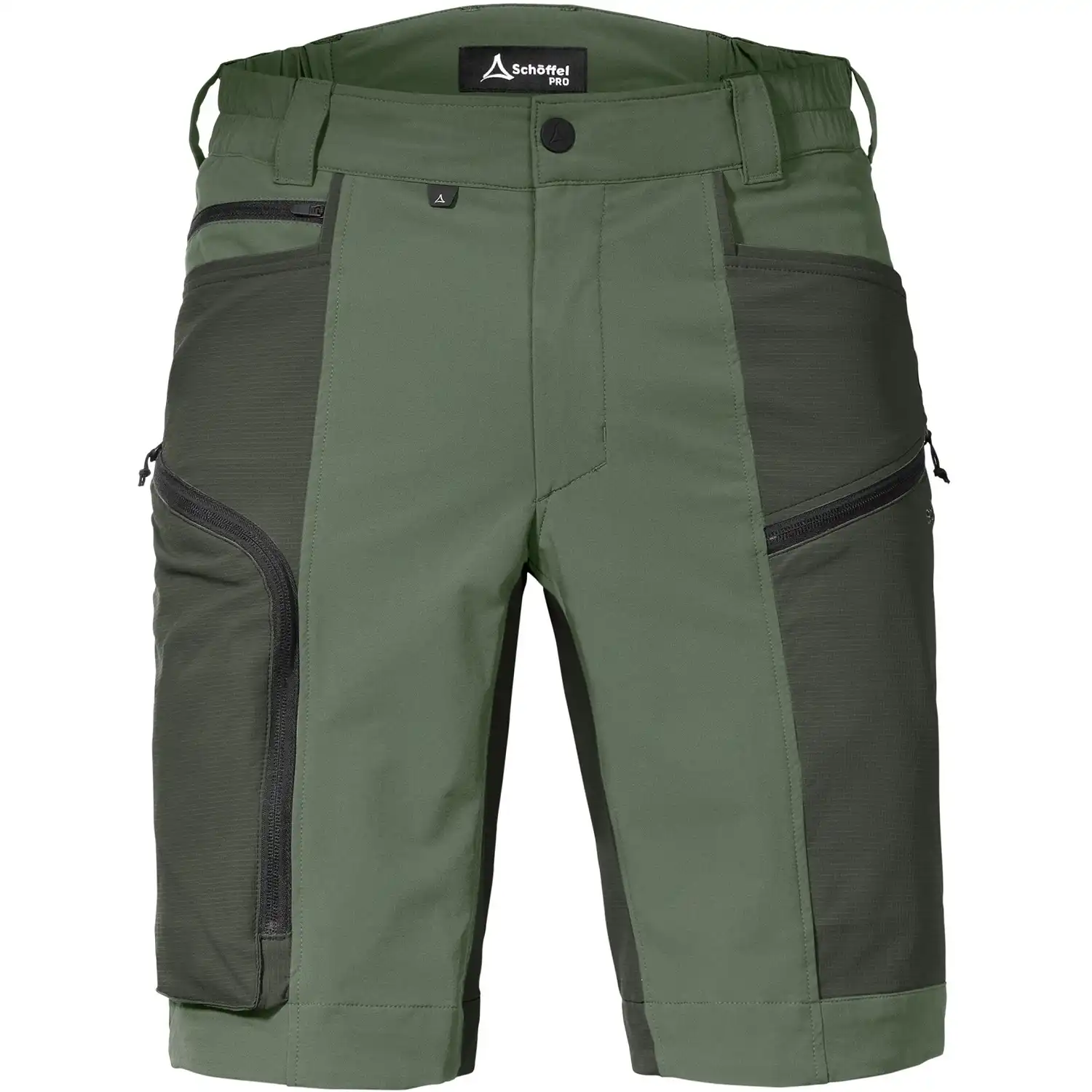 Stretch-Shorts "MASCHINE" in grün, 48 - Thumbnail 1