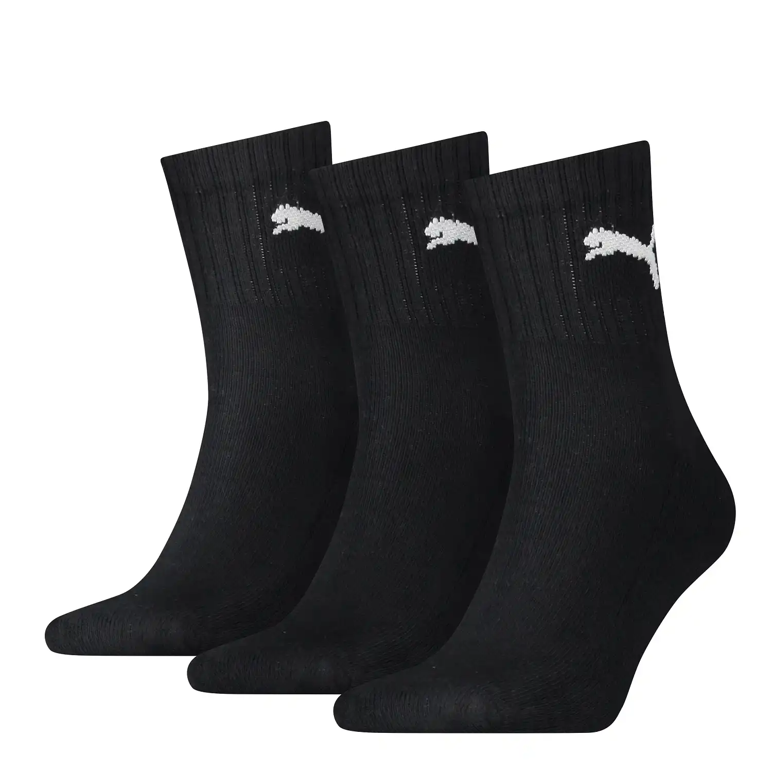 Socken "SHORT CREW UNISEX" 3-Pack in schwarz, 35/38 - Bild 1