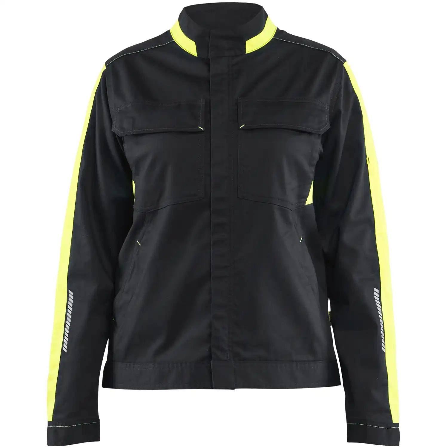 Damen Stretch Bundjacke "4443" Industrie in schwarz/gelb, 3XL - Thumbnail 1