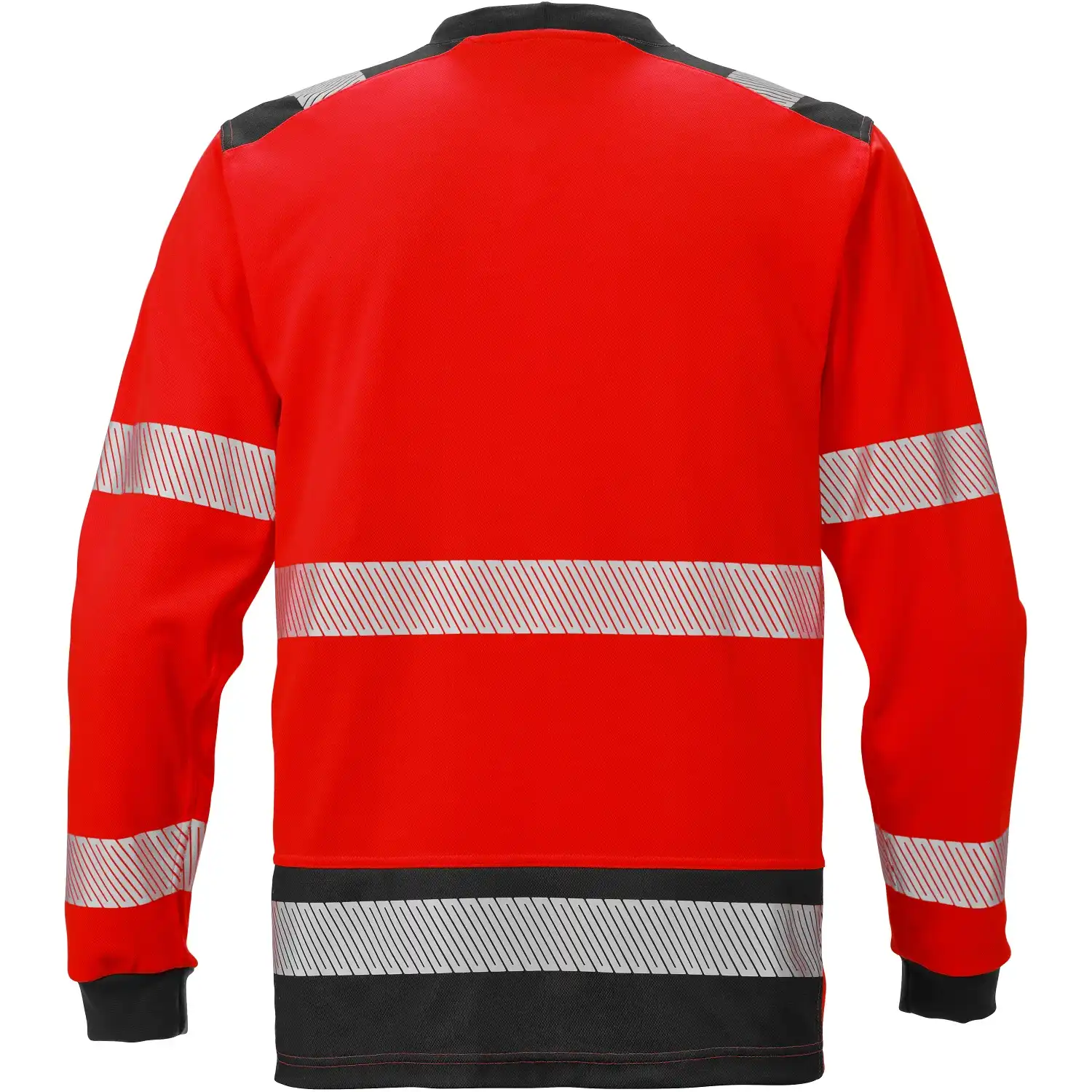 Warnschutz Langarmshirt "7724 THV" Stiby UV-Schutz in rot/schwarz, XS - Thumbnail 2