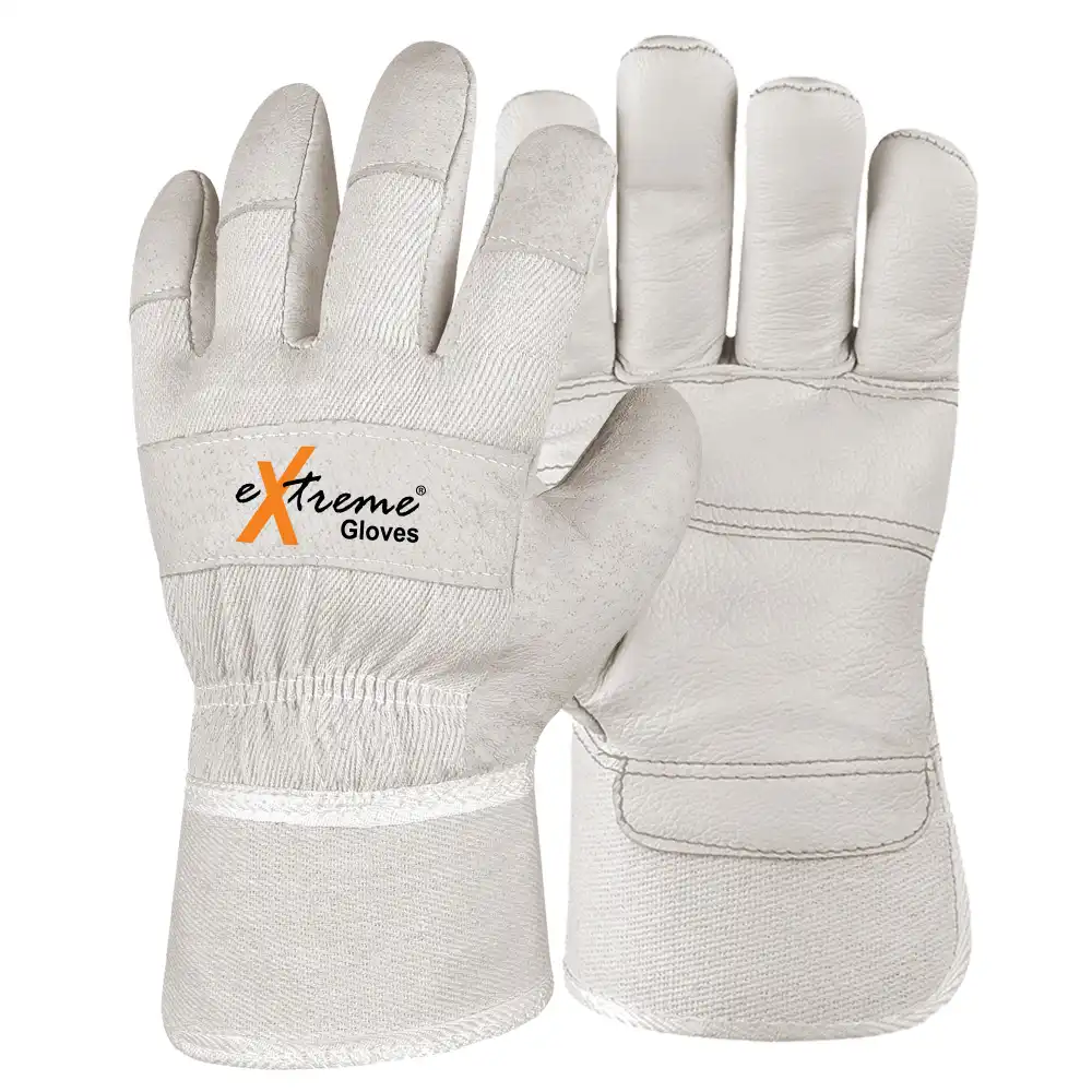 Möbelleder Arbeitshandschuhe "MERCEDES WHITE" in 10 (XL) - Thumbnail 1