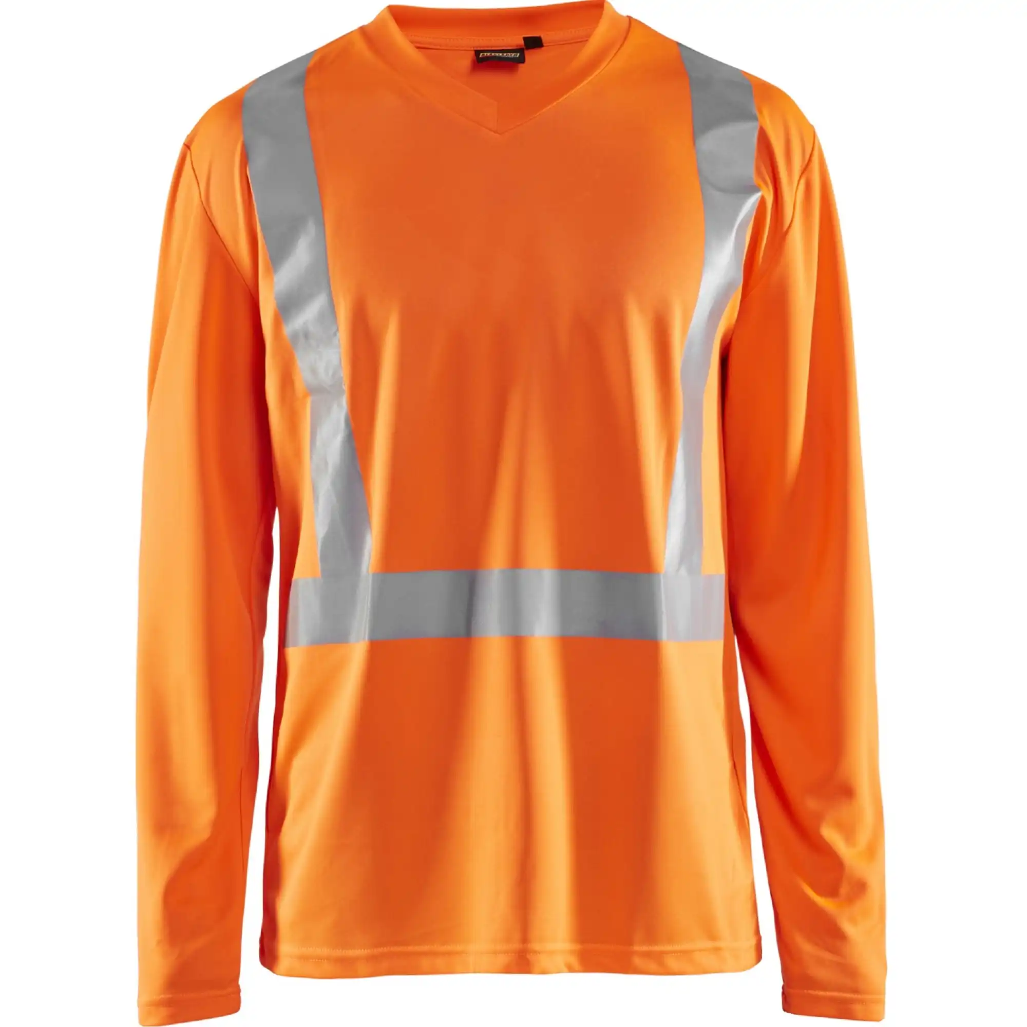 Warnschutz Langarm-Shirt "3383" UV-Schutz in Orange, L - Thumbnail 1