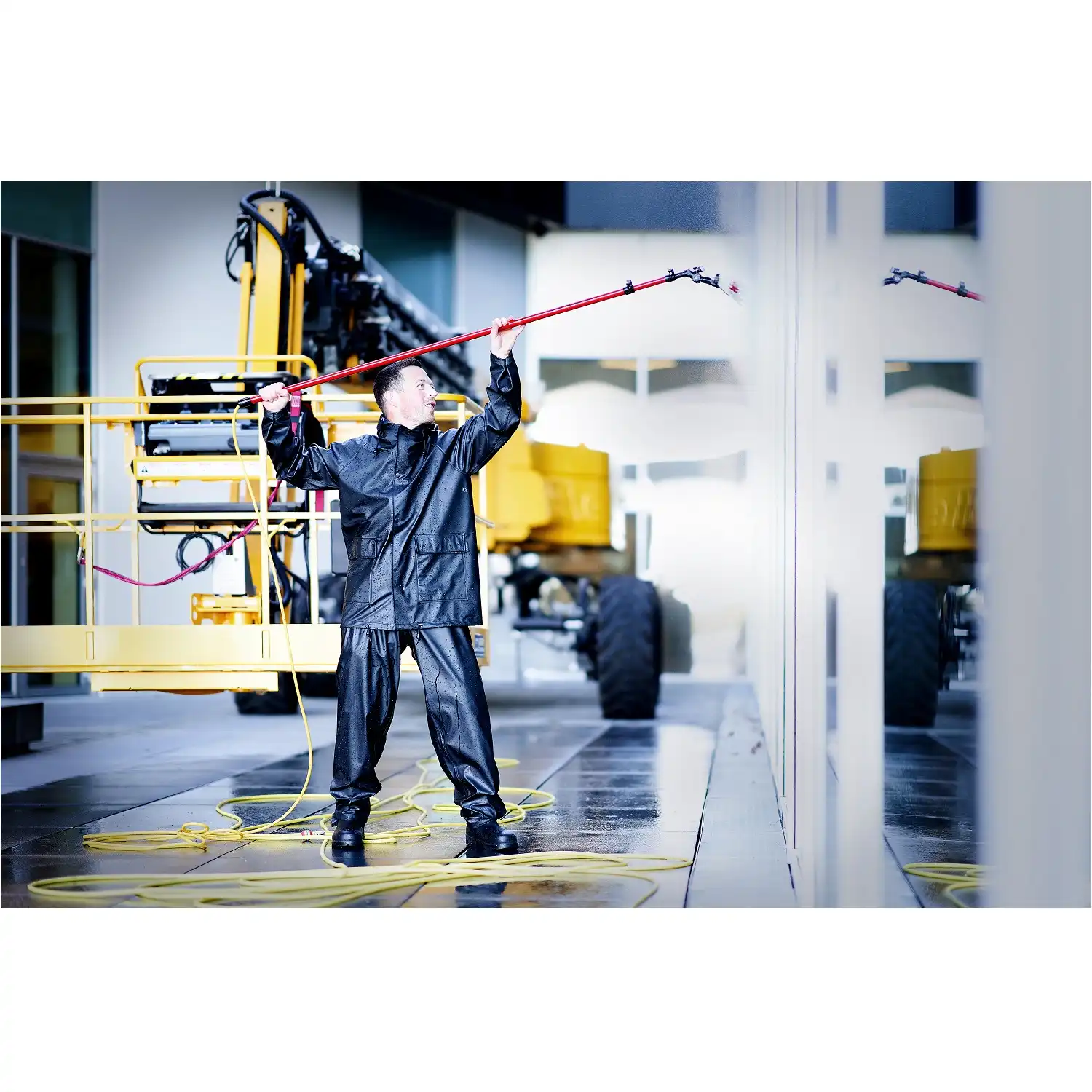 Regenjacke "20901-873" Aqua - schwarz in L - Thumbnail 4