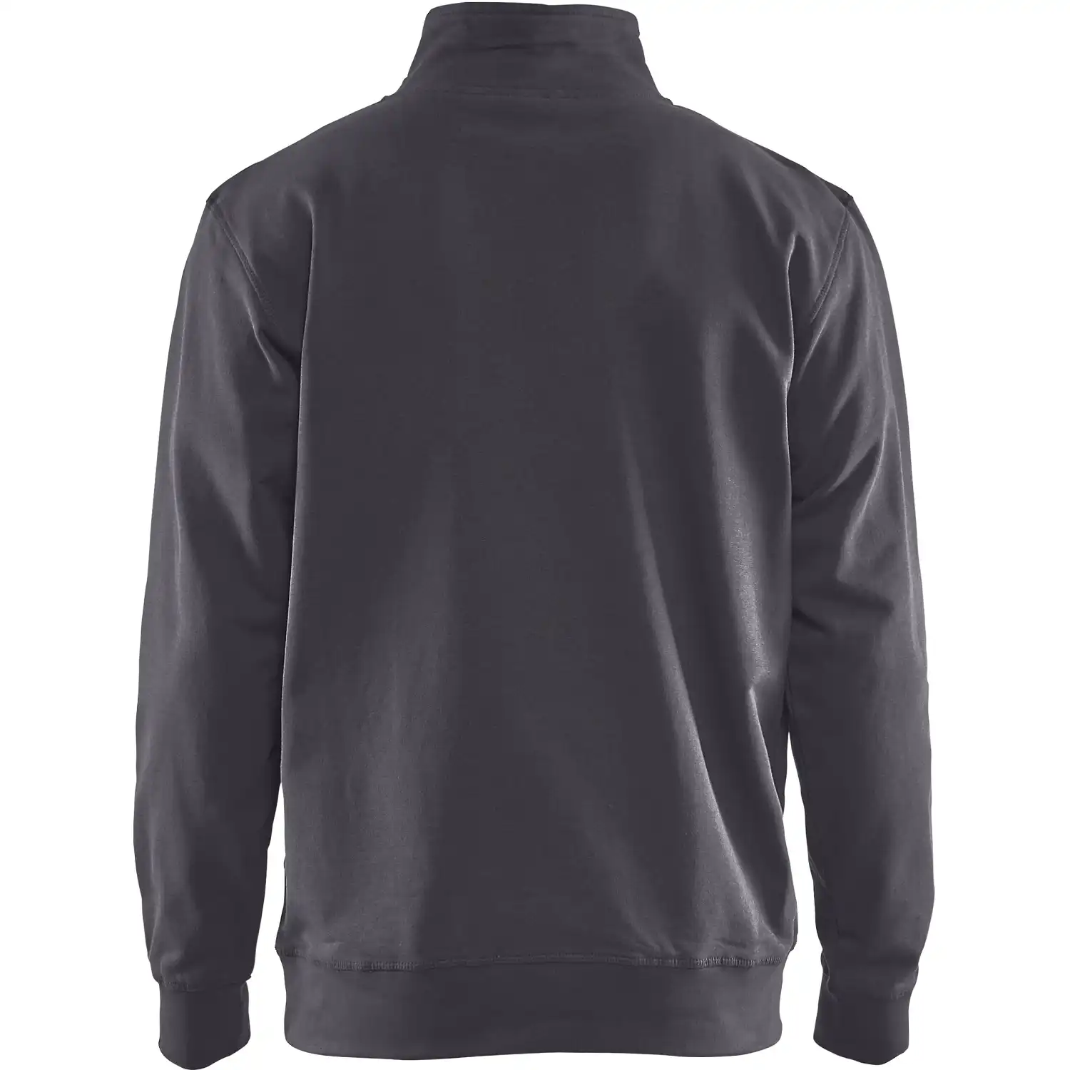Zip-Sweatshirt "3353" 100% Baumwolle in mittelgrau/schwarz, S - Thumbnail 2