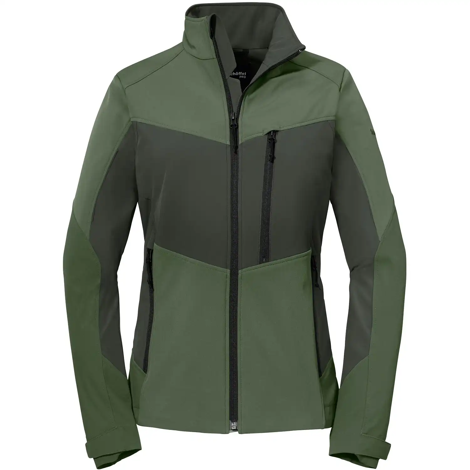 Damen Stretch Softshelljacke "ALLWETTERTALENT" in grün, L - Bild 1