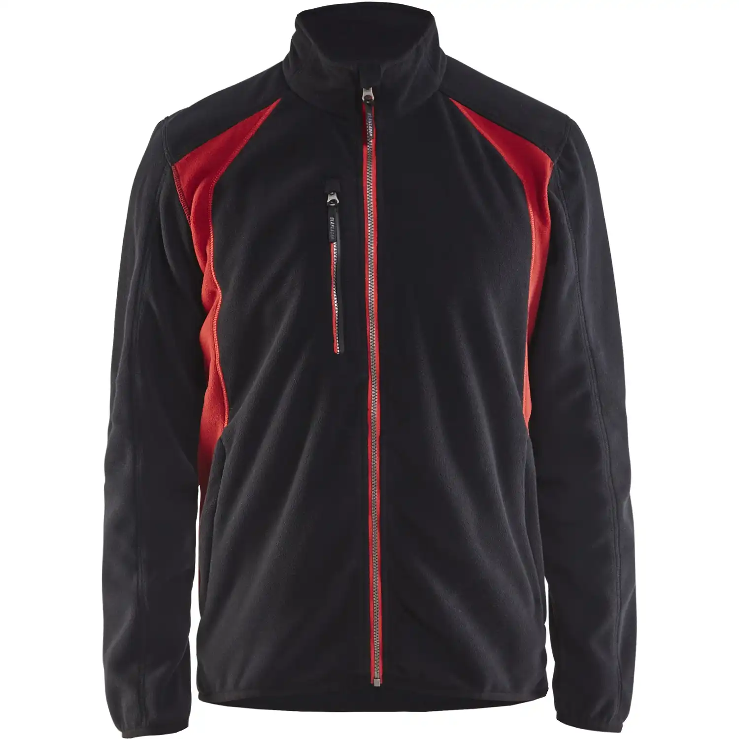 Fleecejacke "4730" in schwarz/rot, 4XL - Thumbnail 1