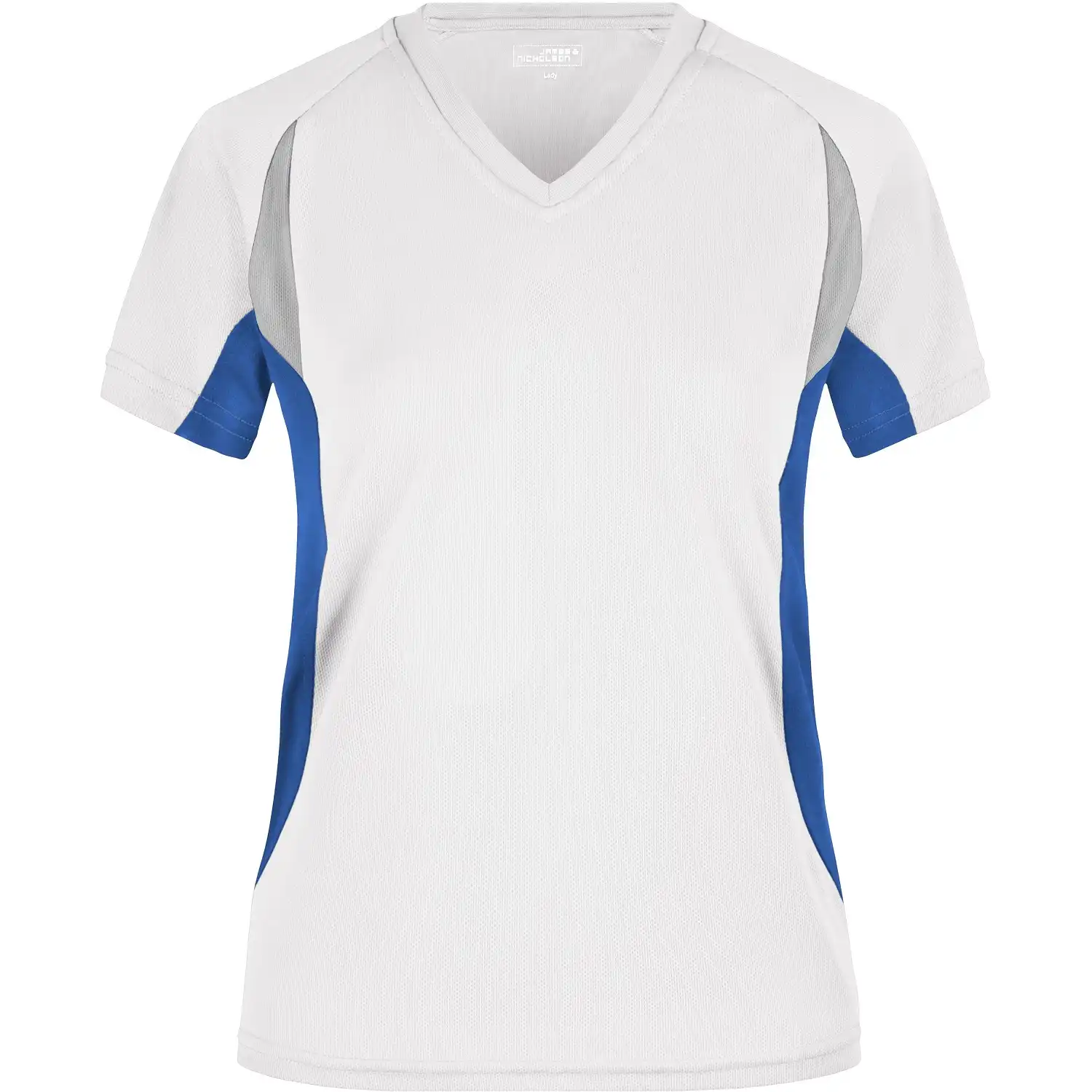 Damen Funktions-Laufshirt "JN390" in white/royal, L - Thumbnail 1