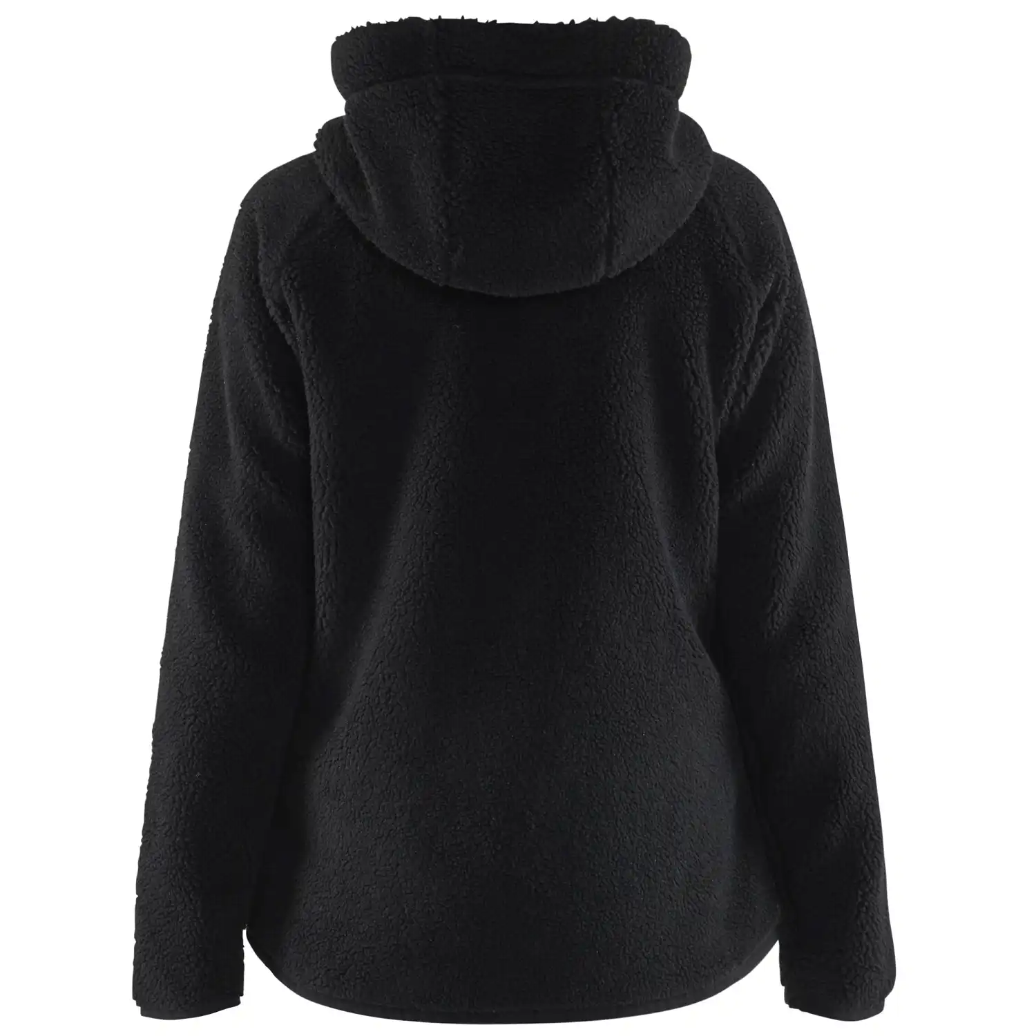 Damen Faserpelz-Kapuzenjacke "4727" in schwarz, 3XL - Thumbnail 2