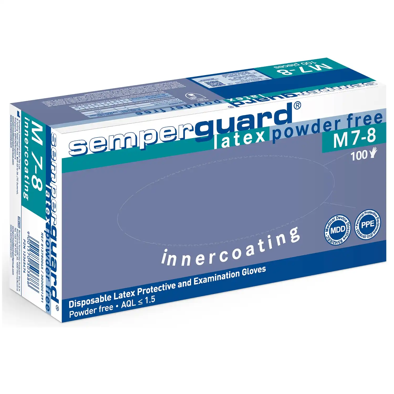 Latex Einweghandschuhe puderfrei SEMPERGUARD® | 100er Box in L - Bild 1
