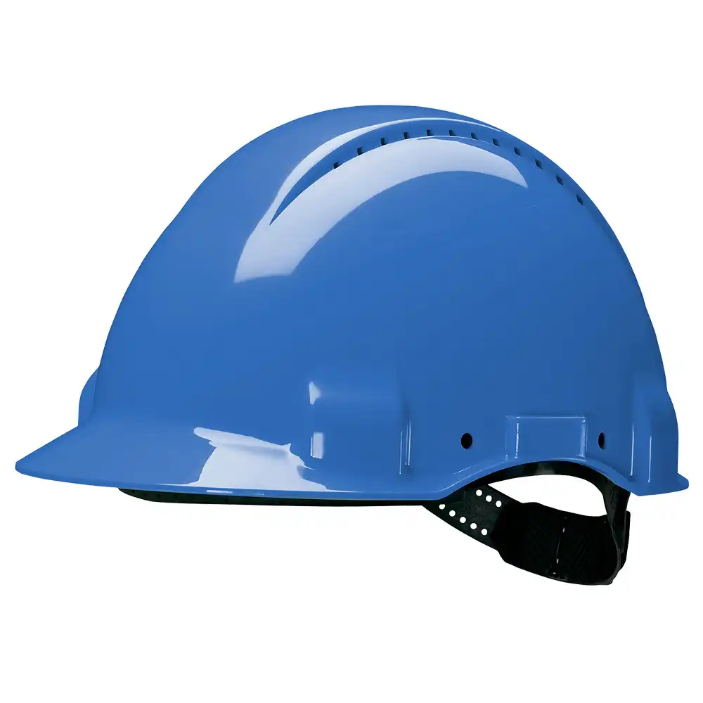 Schutzhelm G3000 m. Uvicator ABS mit Schweißband in Blau - Thumbnail 1
