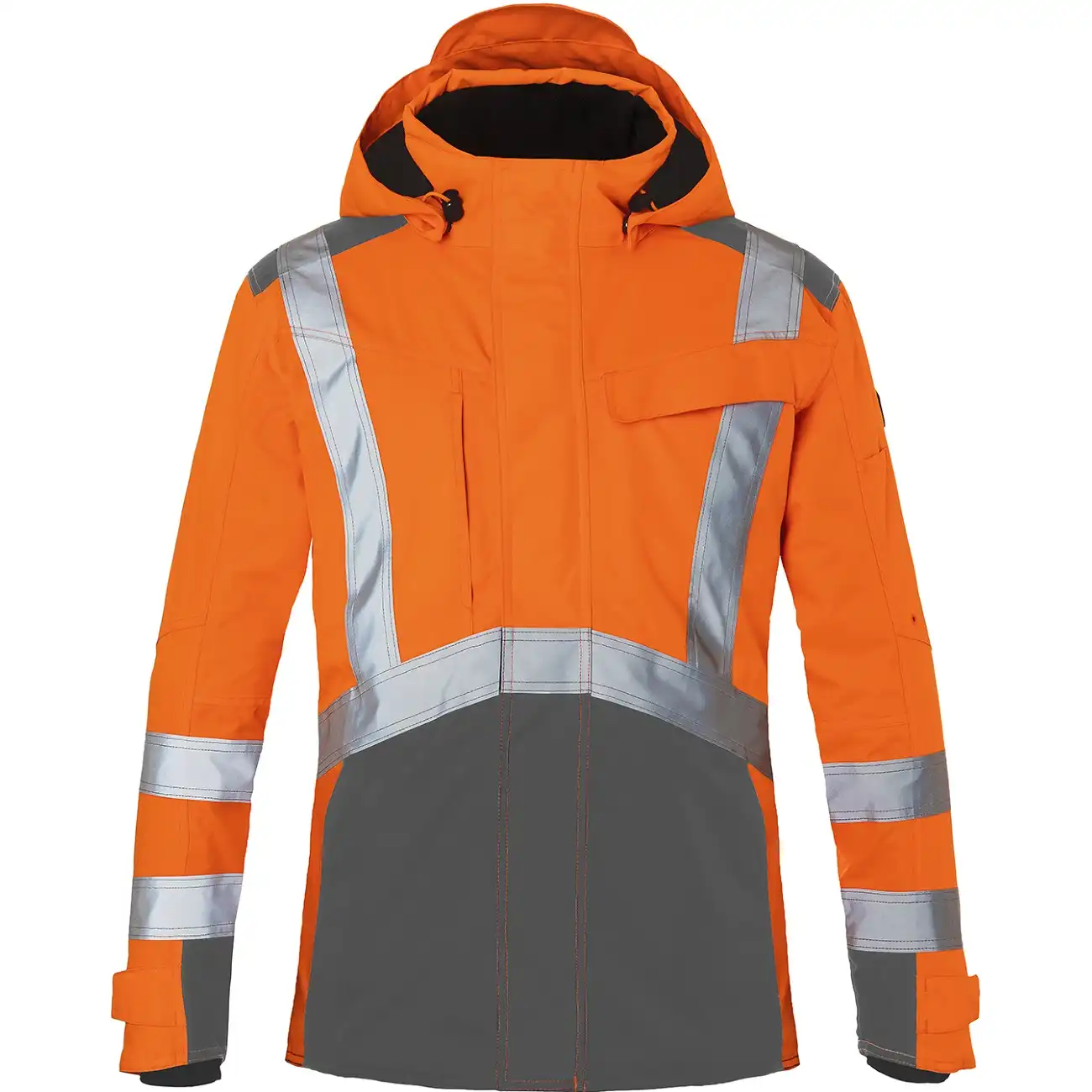 Warnschutz Winterjacke "REFLECTIQ" in orange/anthrazit, M - Thumbnail 1