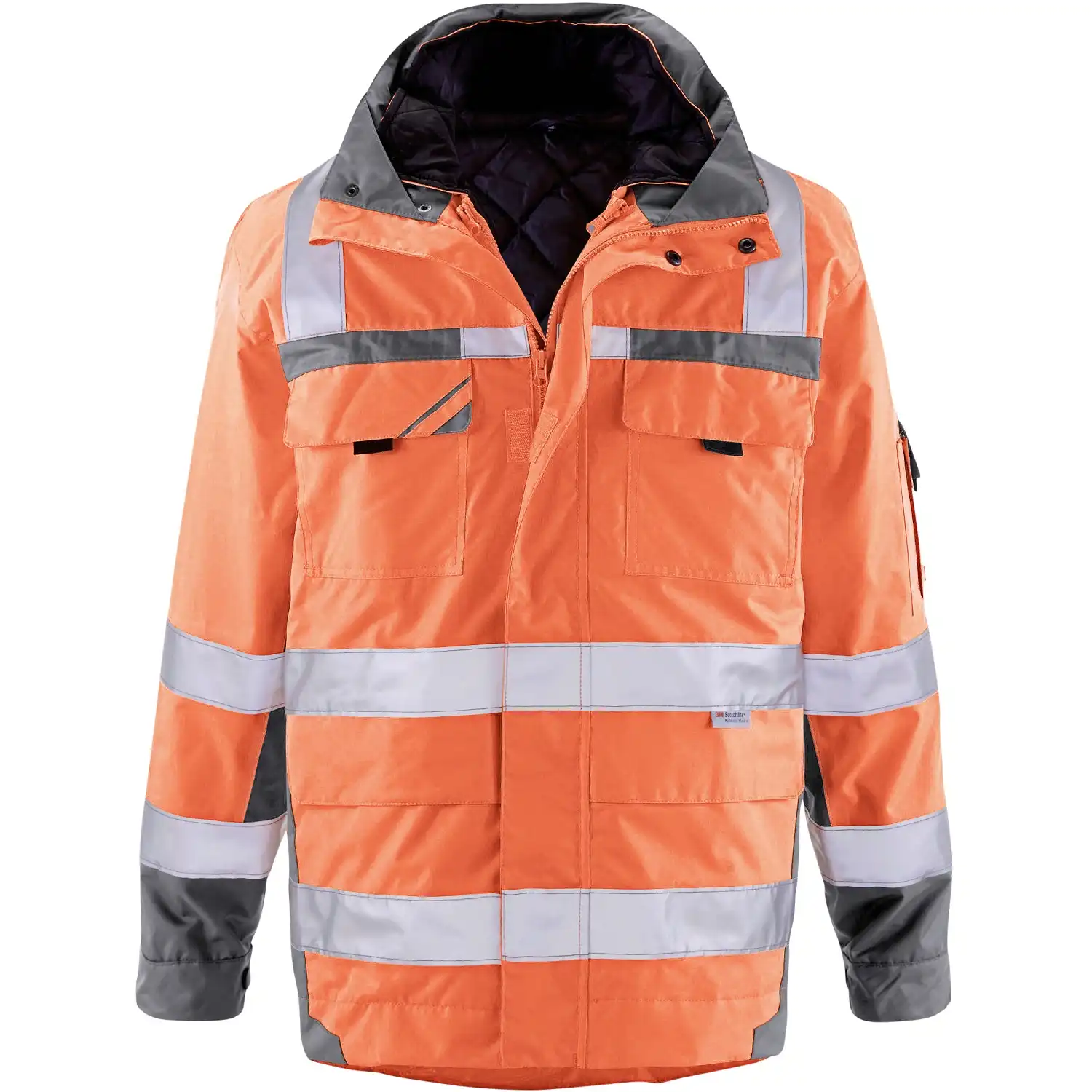 Winter Warnschutzparka 3in1 in orange/grau, XXL - Bild 1