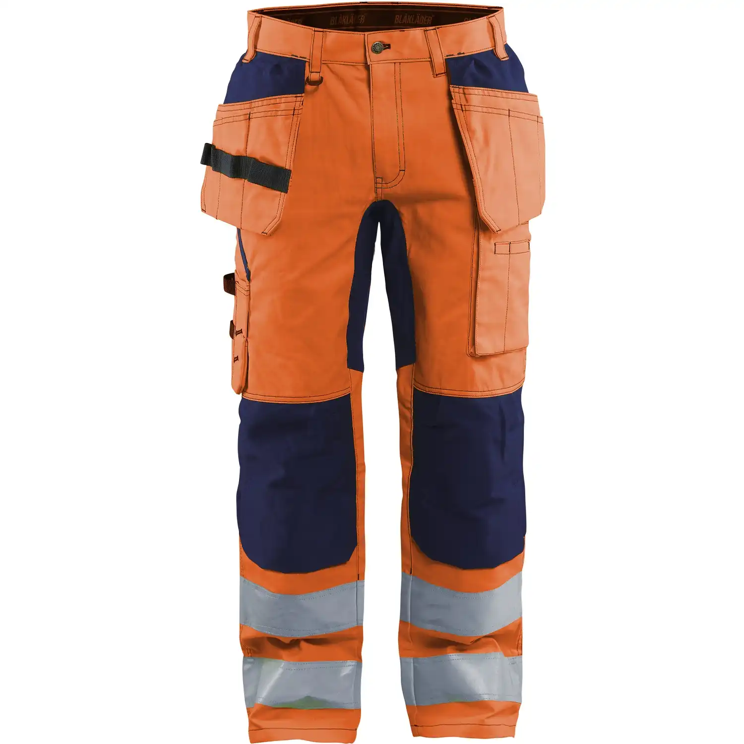Warnschutz-Stretch-Bundhose "1552" in orange/marine, C146 - Thumbnail 1
