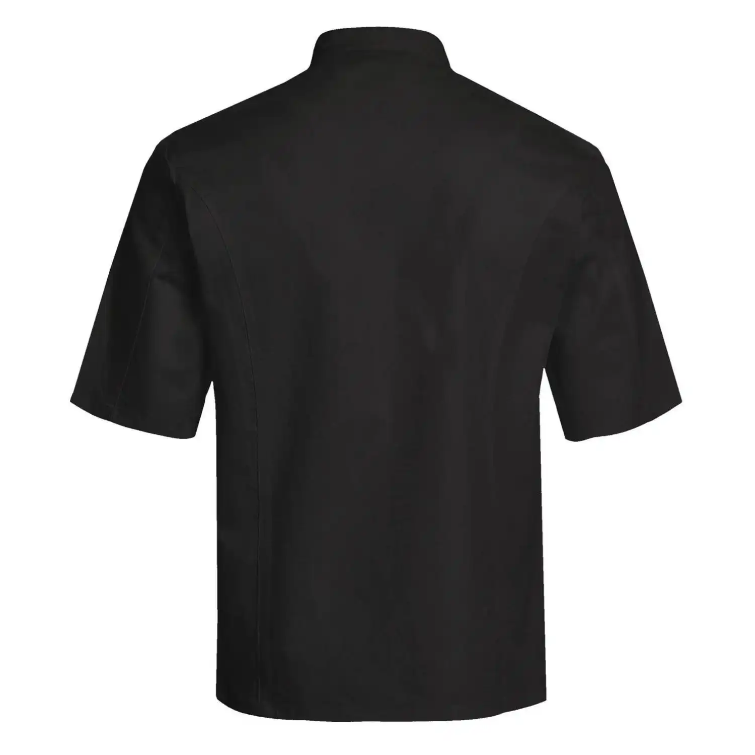 Kochjacke Kurzarm "5567" in schwarz, XL - Thumbnail 2