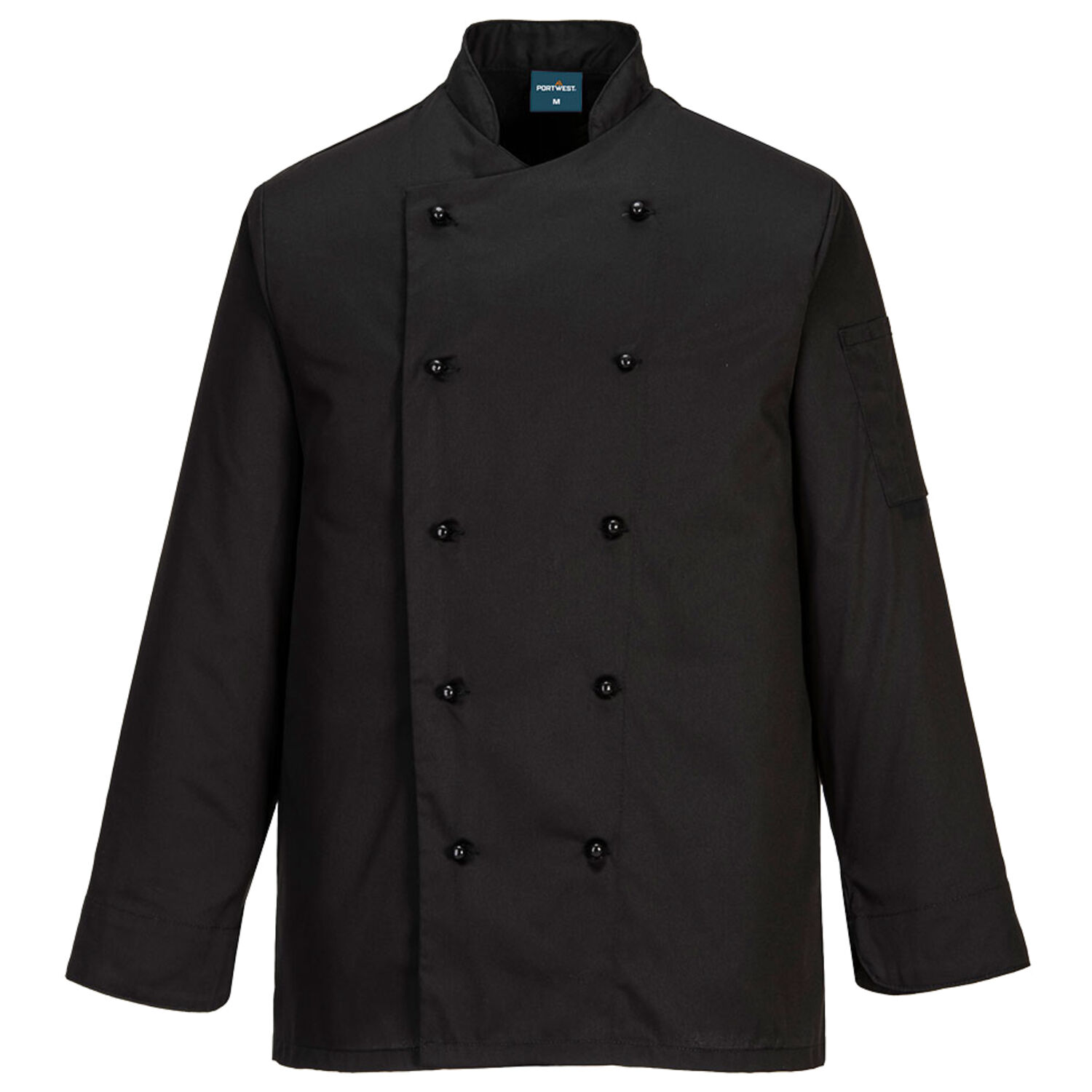 Kochjacke langarm "C834" in schwarz, S - Thumbnail 2