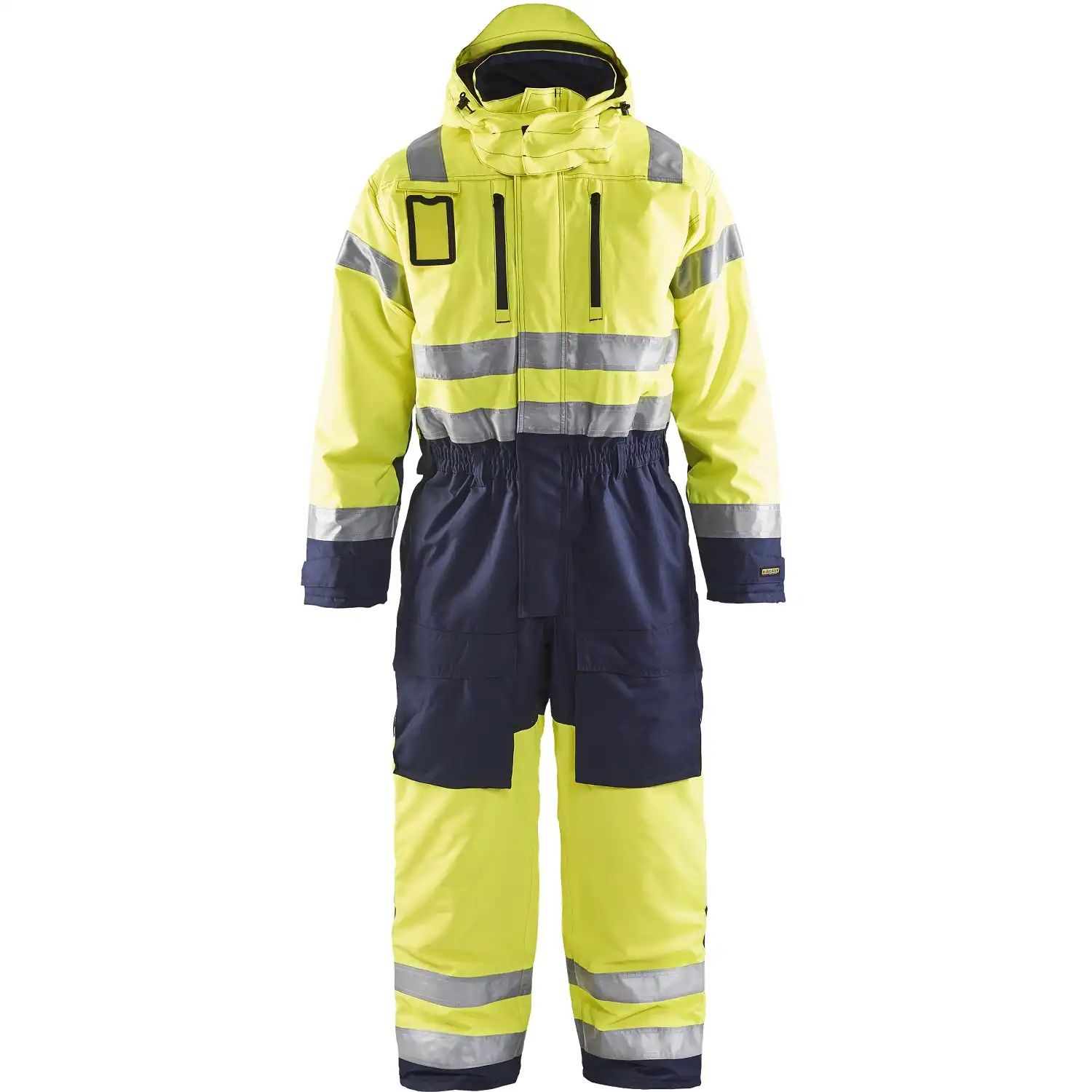 Warnschutz Winteroverall "6763" in gelb/marine, C50 - Thumbnail 1