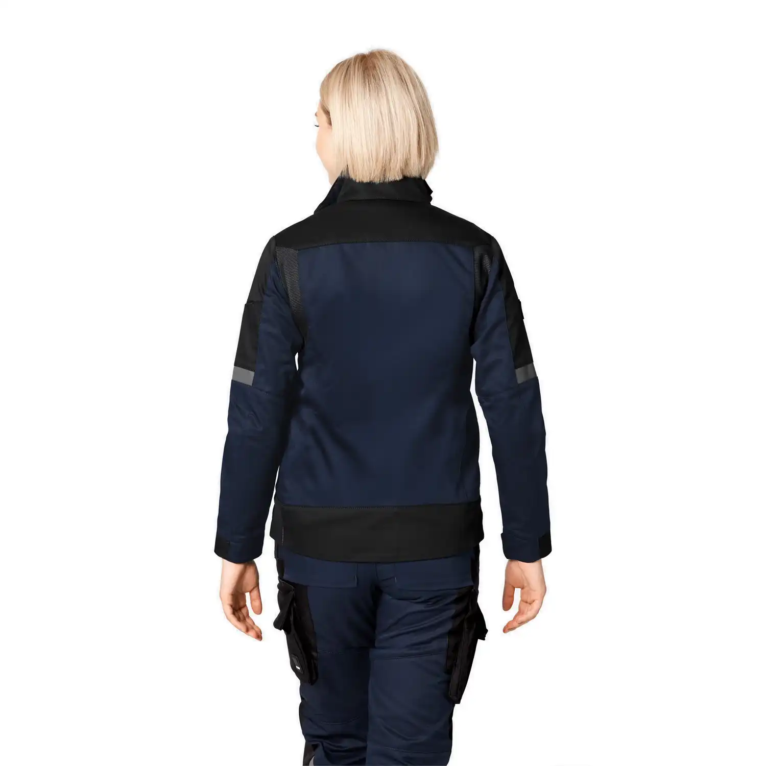 Damen Arbeitsjacke "ANDREA" in marine/schwarz, M - Thumbnail 2