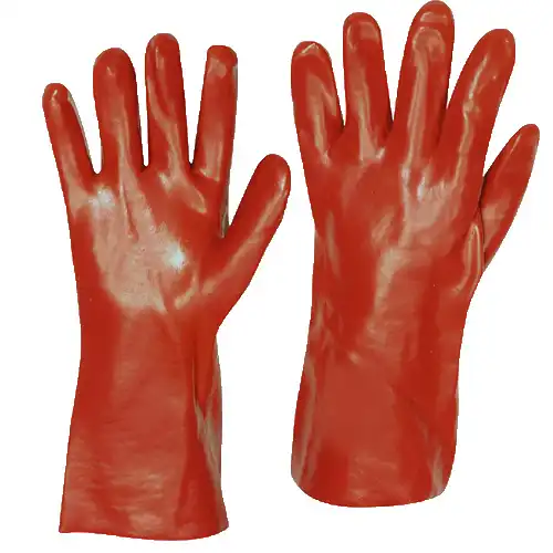 PVC-Universal-Arbeitshandschuhe rotbraun - 45cm - Bild 1
