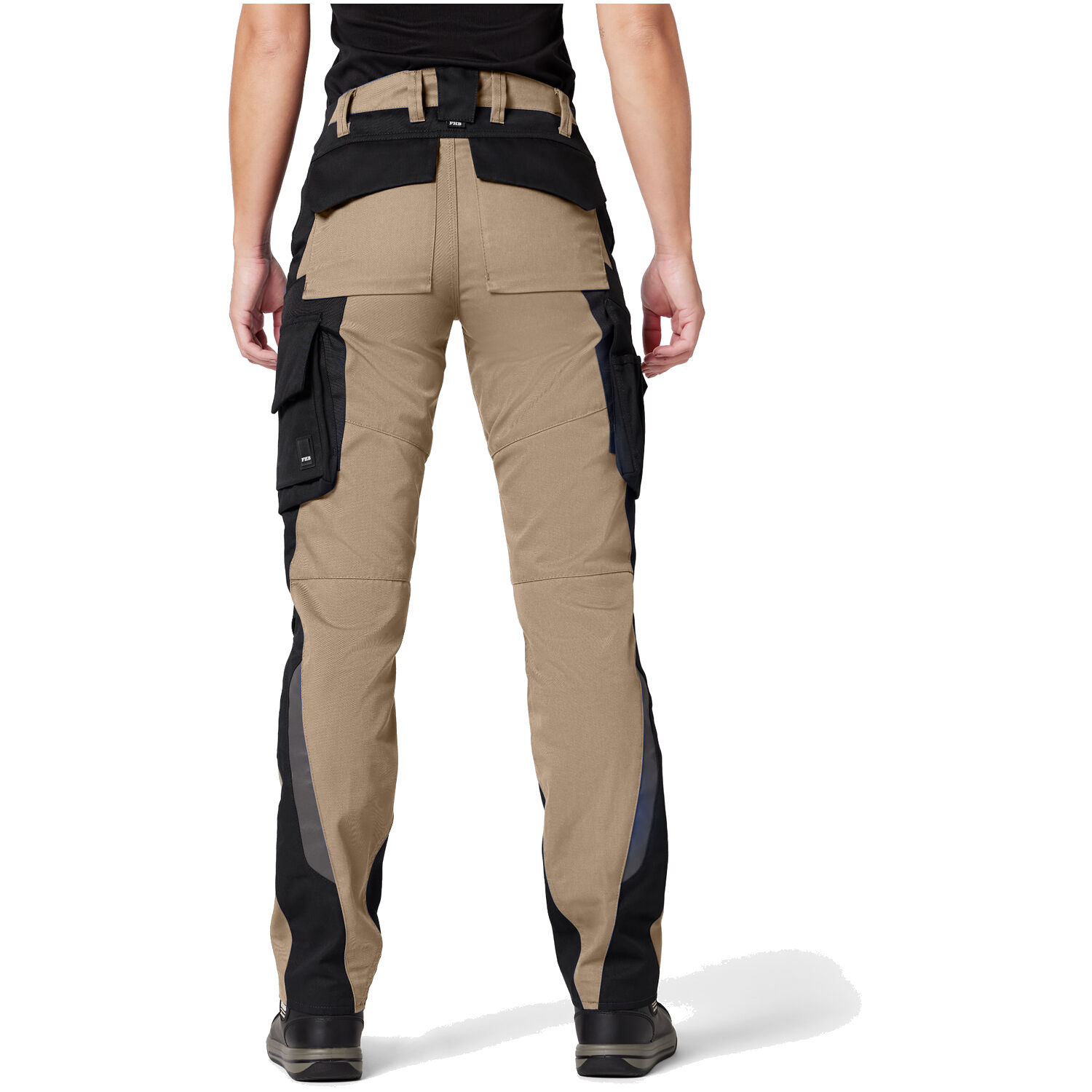 Damen Arbeitshose "ANNETTE" in beige/schwarz, 40 - Thumbnail 4