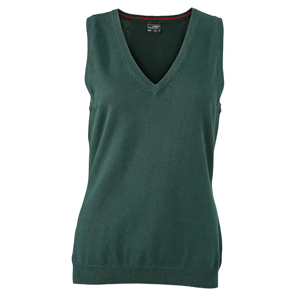 Damen V-Neck Pullunder "JN656" in forest-green, XXL - Bild 1