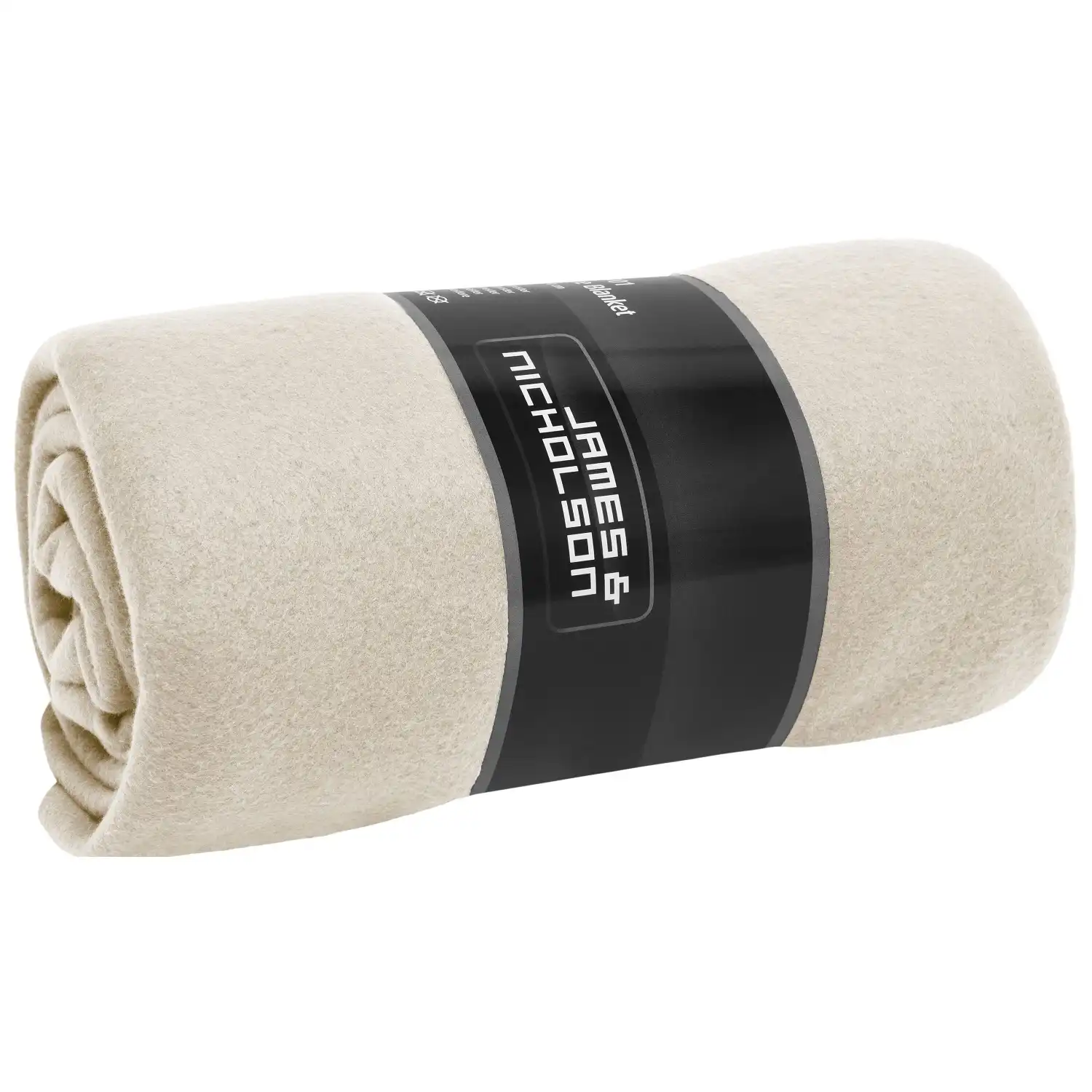 Fleecedecke "JN1901" 130x170 cm in natural/camel - Thumbnail 1