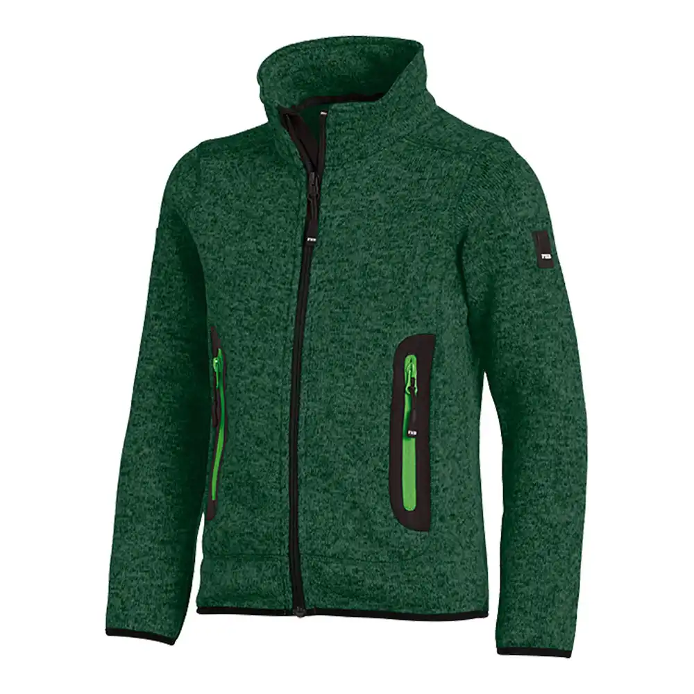 Kinder-Strickfleecejacke "MATS" KIDS in grün, 110/116 - Thumbnail 1