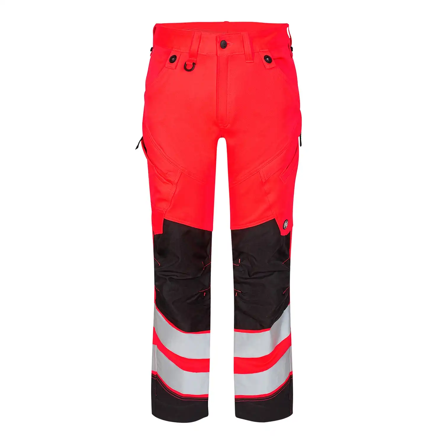 Warnschutz Stretch Bundhose "2544-314" Safety Kl. 2 in rot/schwarz, 52 - Thumbnail 1