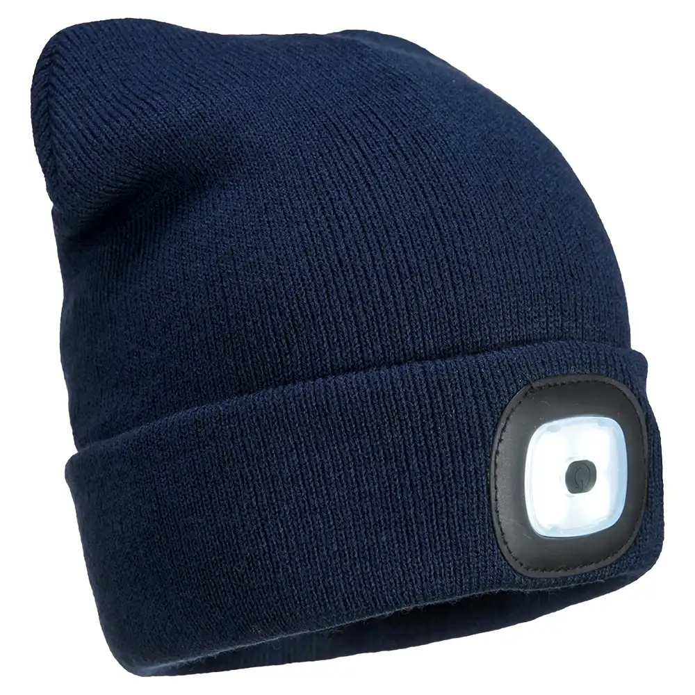 LED Wintermütze "B029" in marine - Thumbnail 1