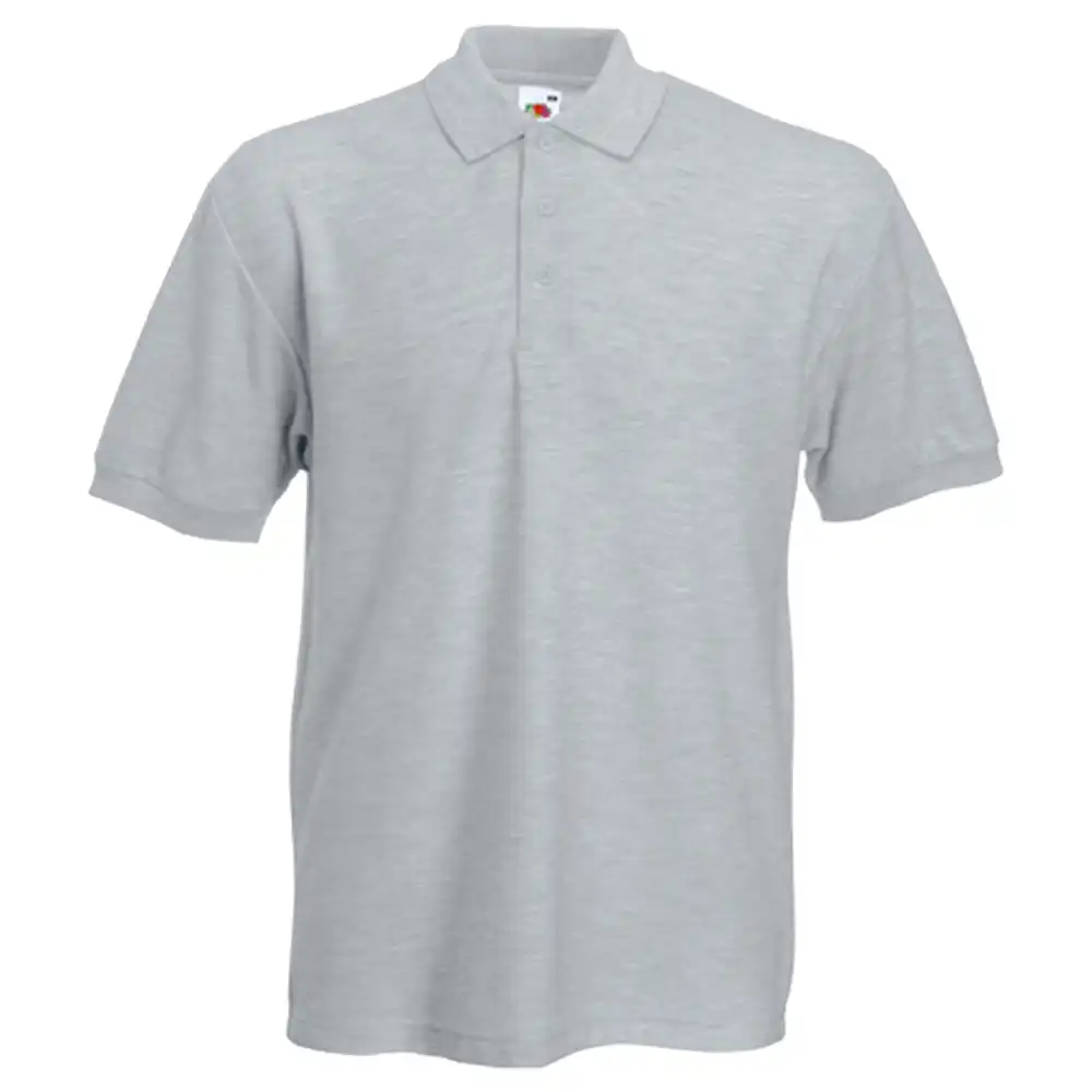 Polo-Shirt "F503" Heavy Piquée in heather grey, L - Thumbnail 1
