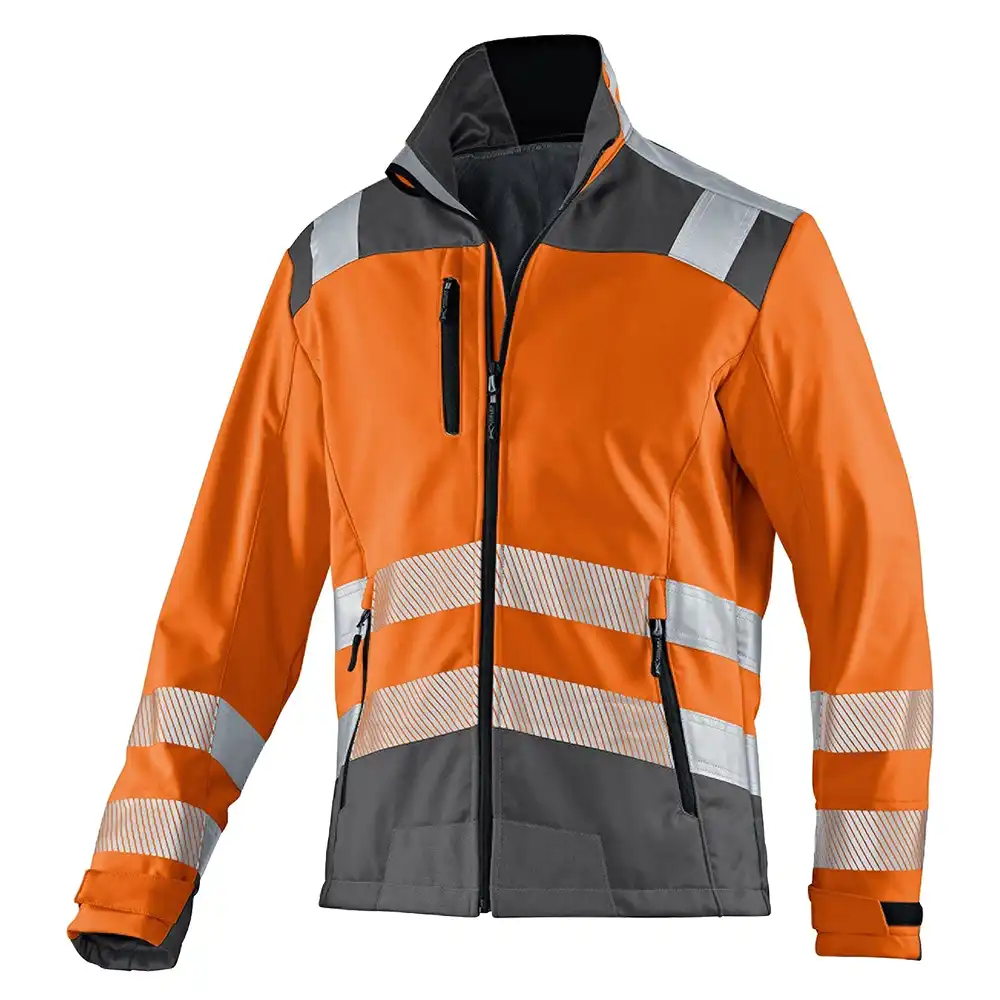 Warnschutz Softshelljacke "REFLECTIQ" in warnorange/anthrazit, L - Bild 1